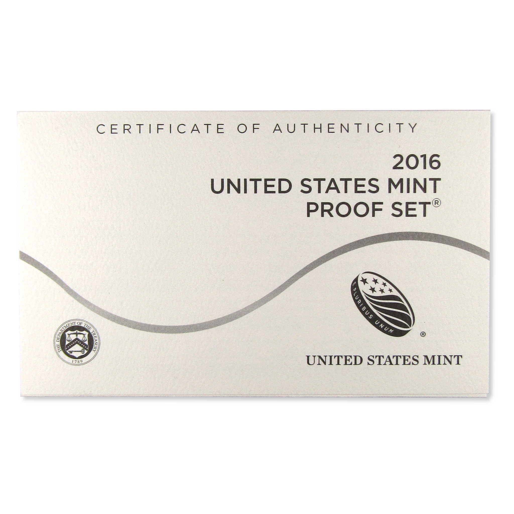 2016 Clad Proof Set U.S. Mint Original Government Packaging OGP COA