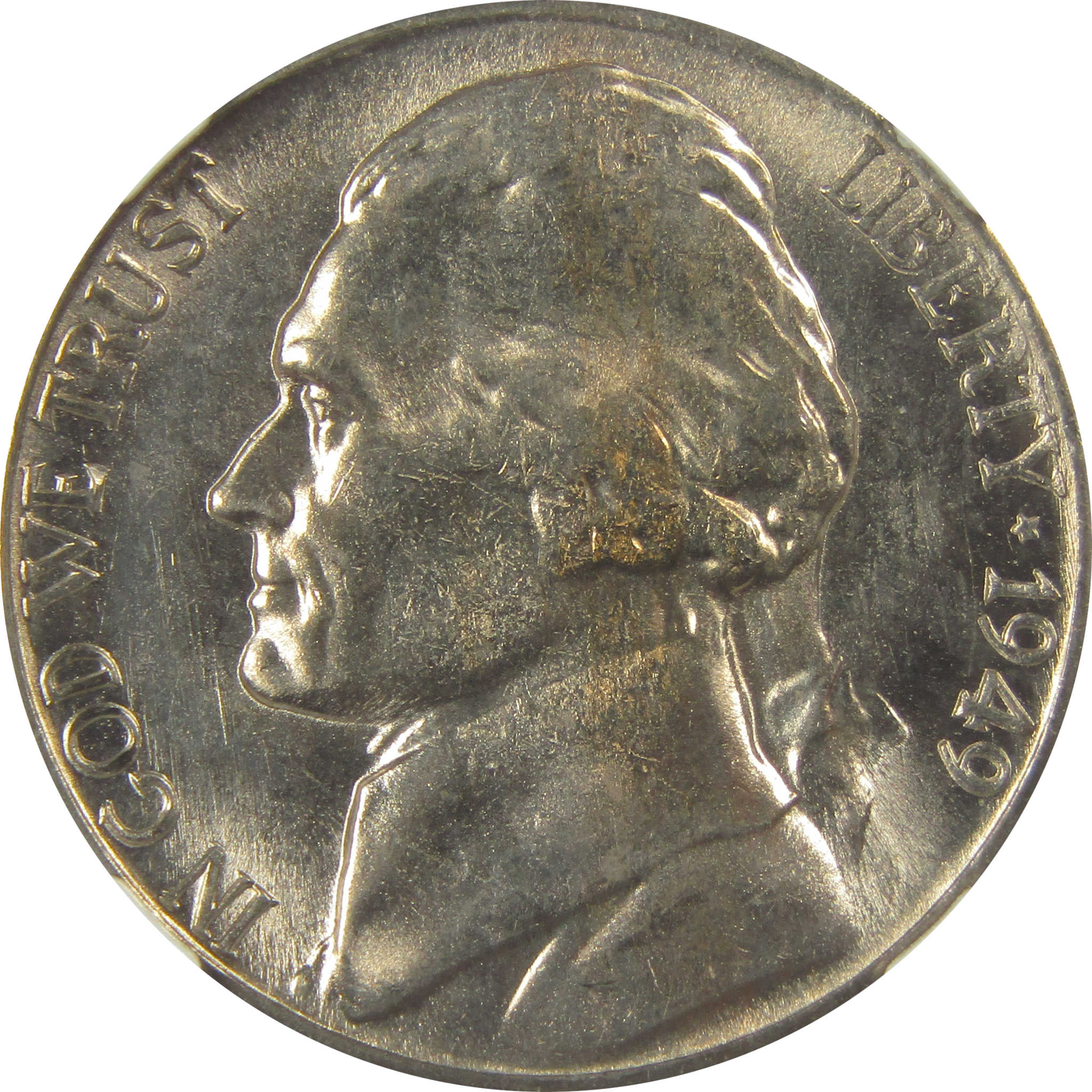 1949 S Jefferson Nickel MS 66 NGC Original Bag Fragment SKU:I22104