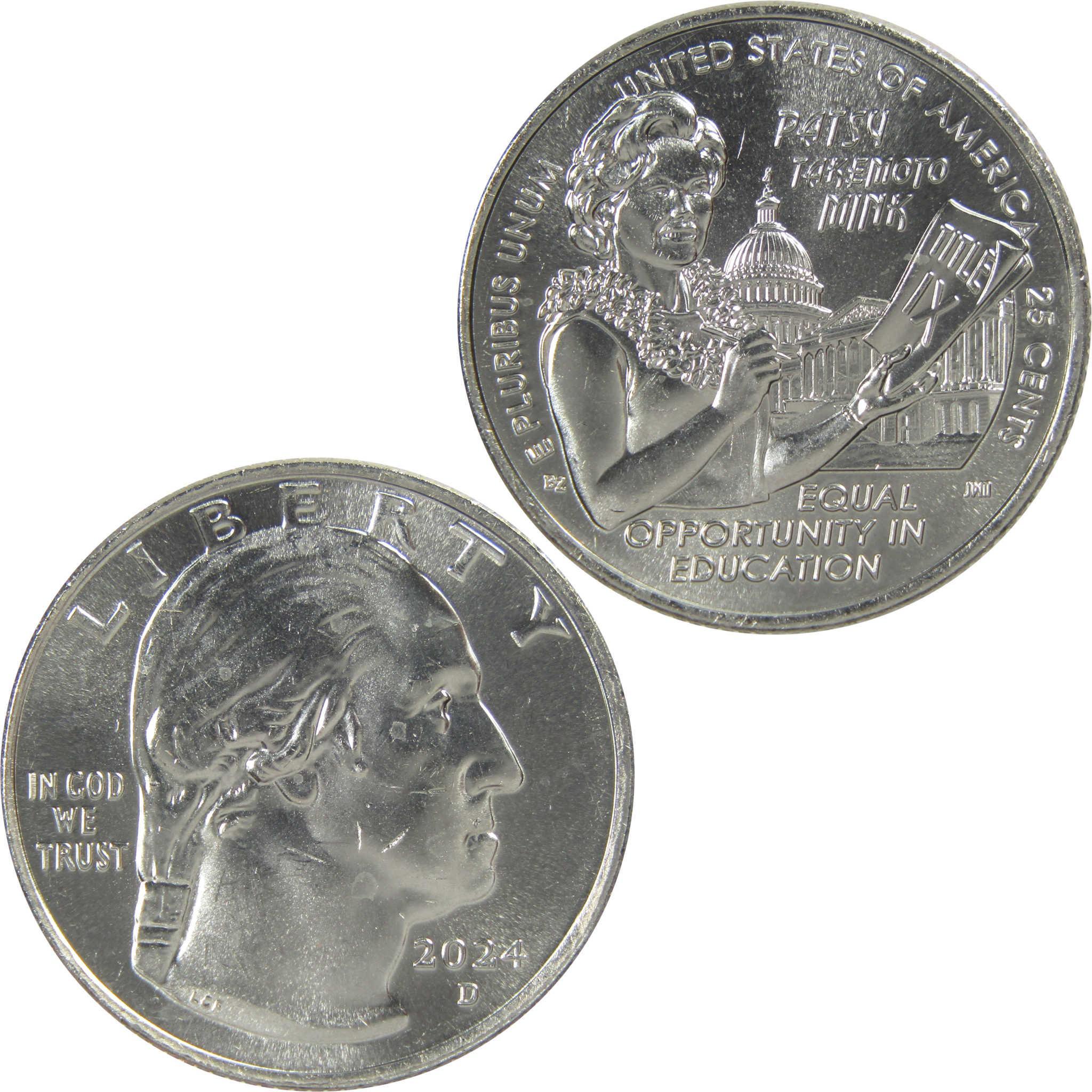 2024 D Patsy Takemoto Mink American Women Quarter Clad Uncirculated
