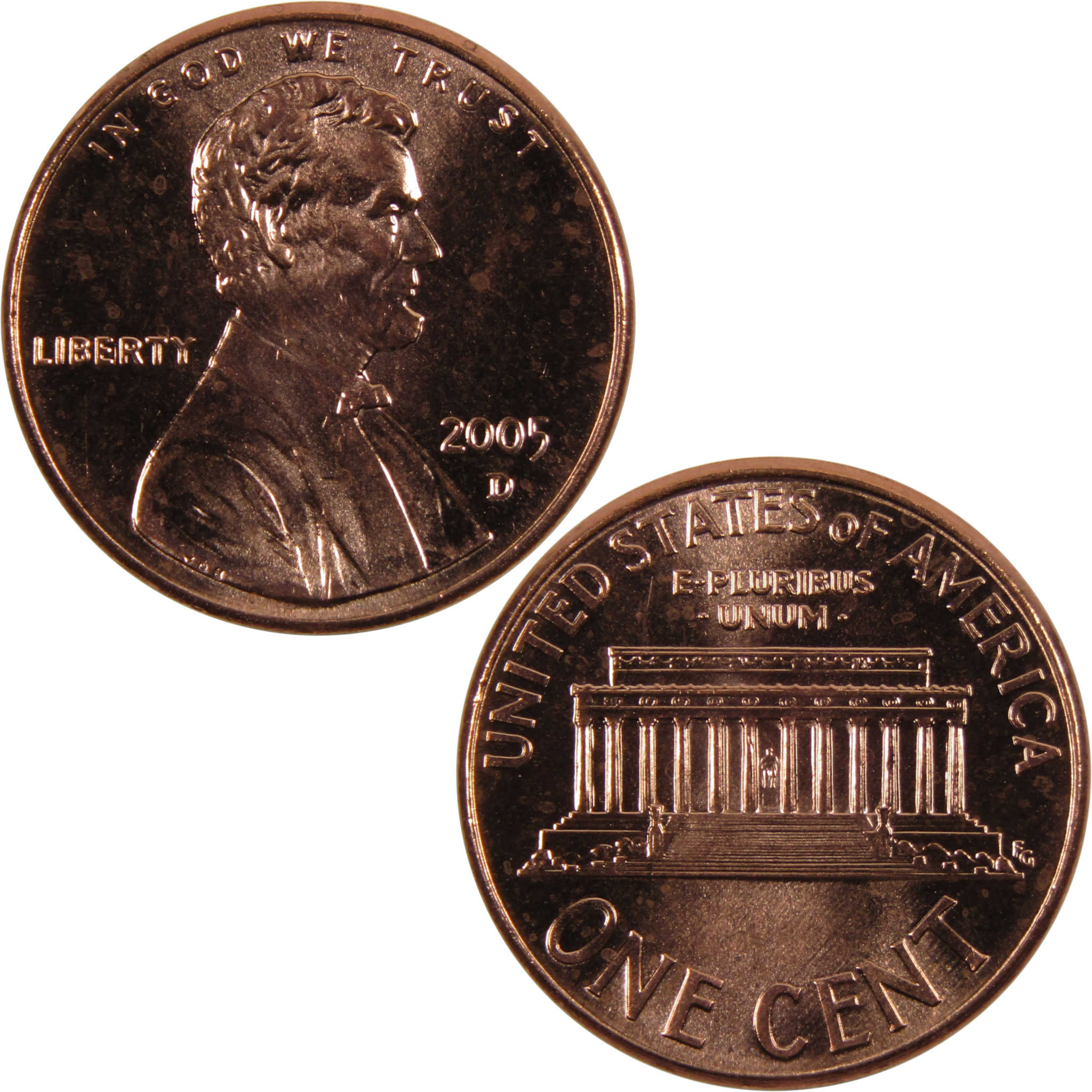 2005 D Lincoln Memorial Cent BU Uncirculated Penny 1c Coin