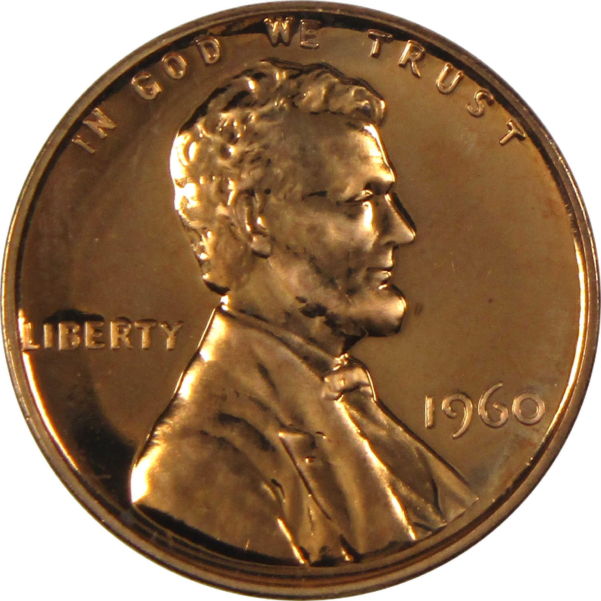 1960 Large Date Lincoln Memorial Cent Penny Proof 1c Coin Collectible