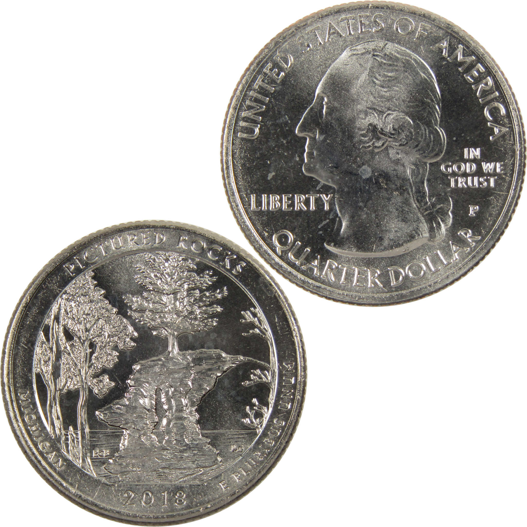 2018 P Pictured Rocks National Park Quarter BU Uncirculated Clad Coin