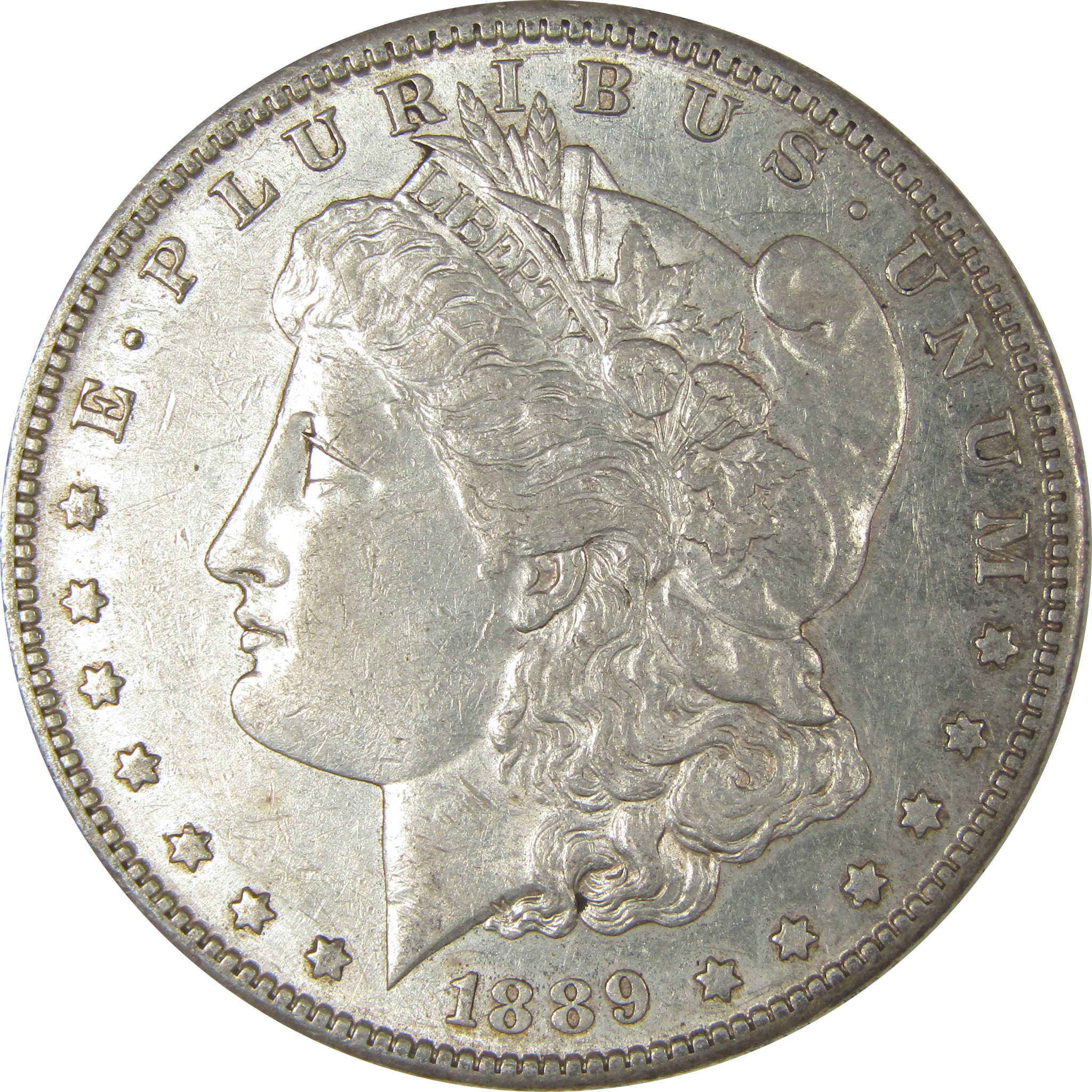1889 S Morgan Dollar AU About Uncirculated Silver $1 Coin SKU:I22523 - Morgan coin - Morgan silver dollar - Morgan silver dollar for sale - Profile Coins & Collectibles