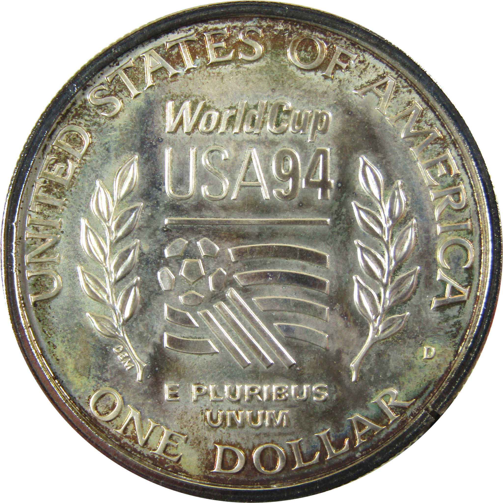 1994 D World Cup Tournament Commemorative Silver Dollar SKU:CP310
