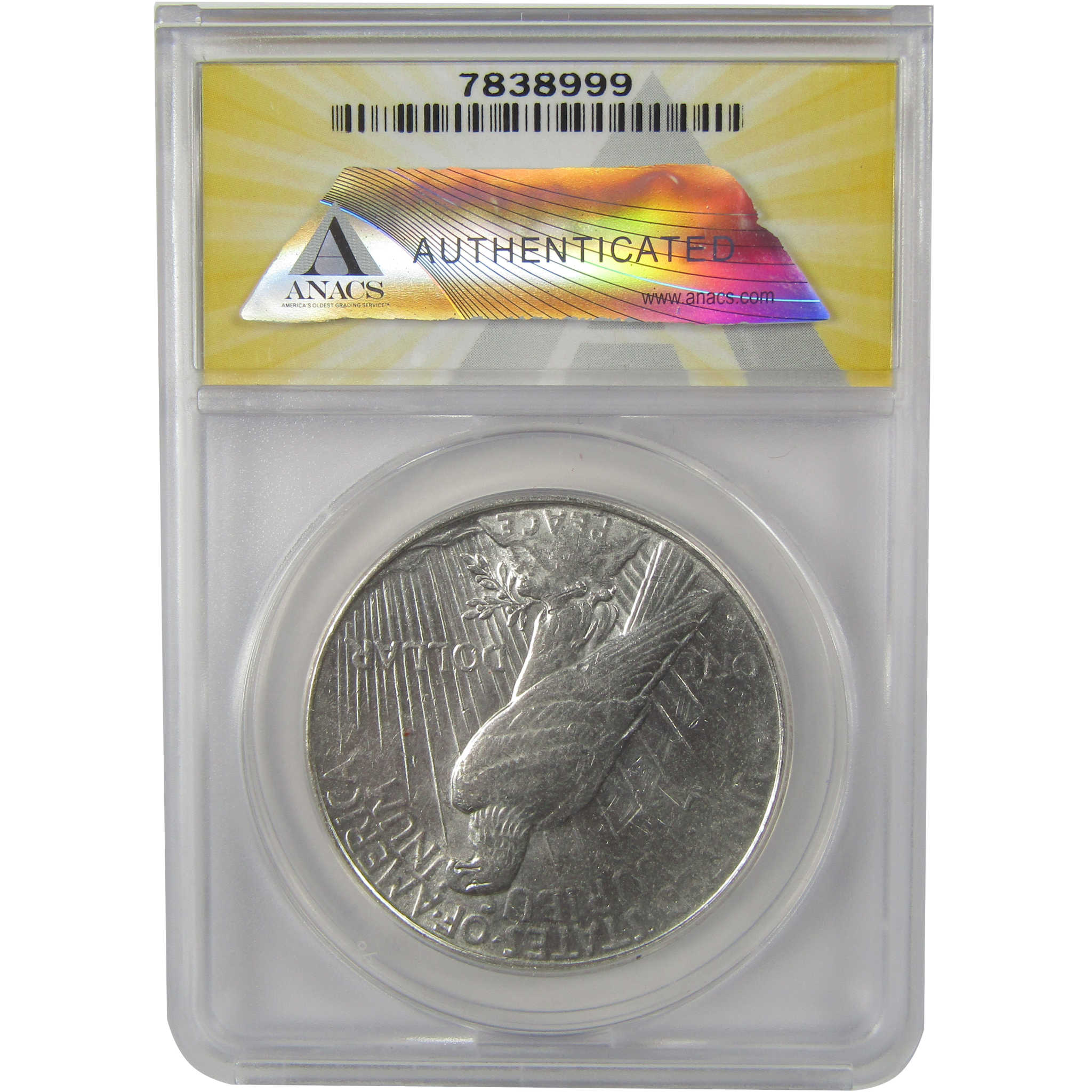 1923 D Peace Dollar AU 58 ANACS Silver $1 Coin SKU:I22236