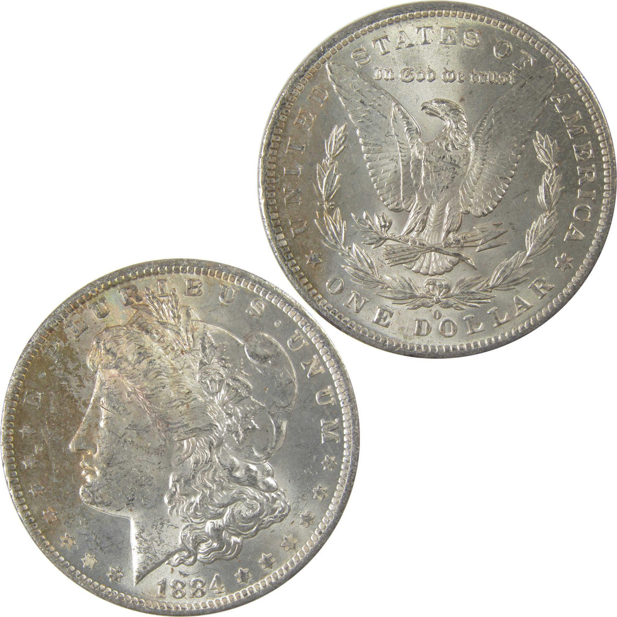 1884 O Morgan Silver Dollar BU Choice Uncirculated Toned SKU:I24186