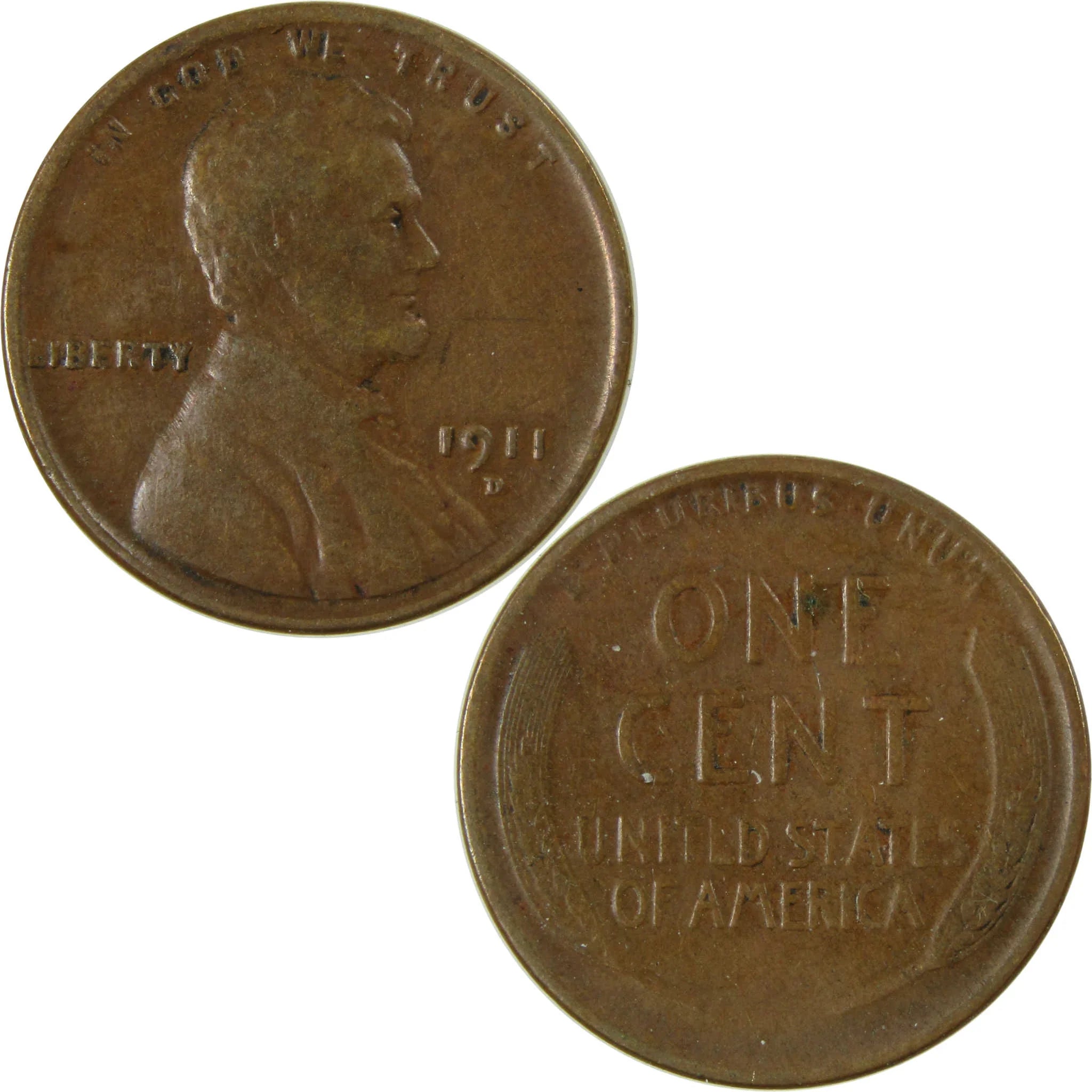 1911 D Lincoln Wheat Cent VF Very Fine Details Penny SKU:I26360