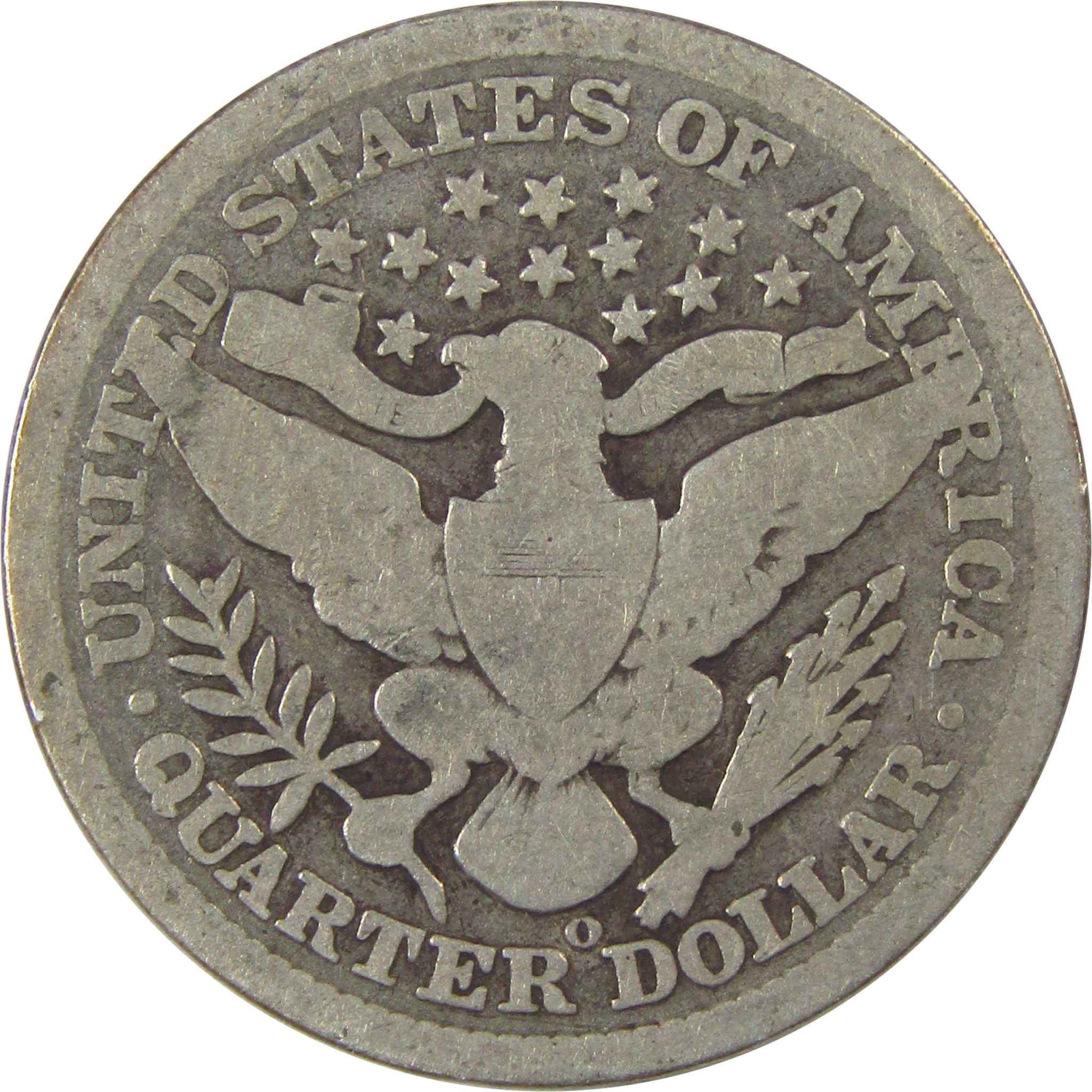 1896 O Barber Quarter AG About Good Silver 25c Coin SKU:I21873