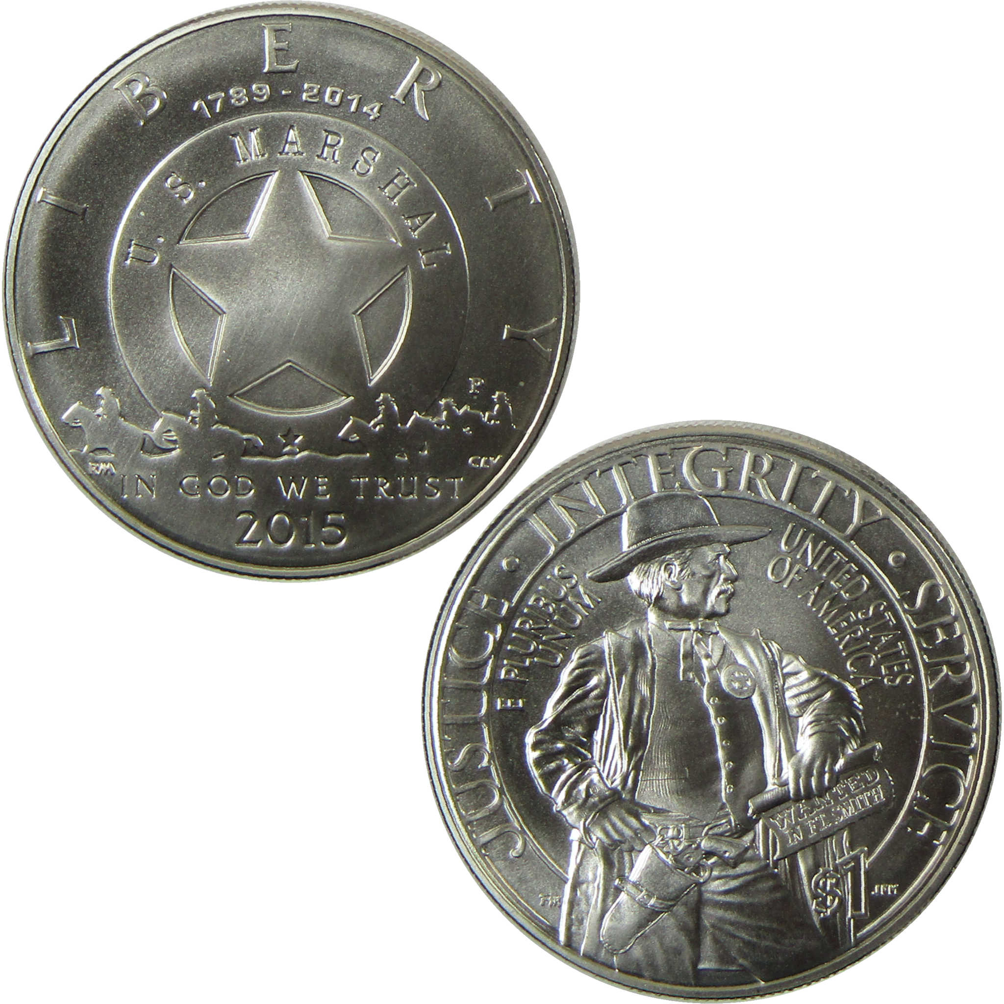 2015 P U.S. Marshals Service Commemorative Silver Dollar Uncirculated
