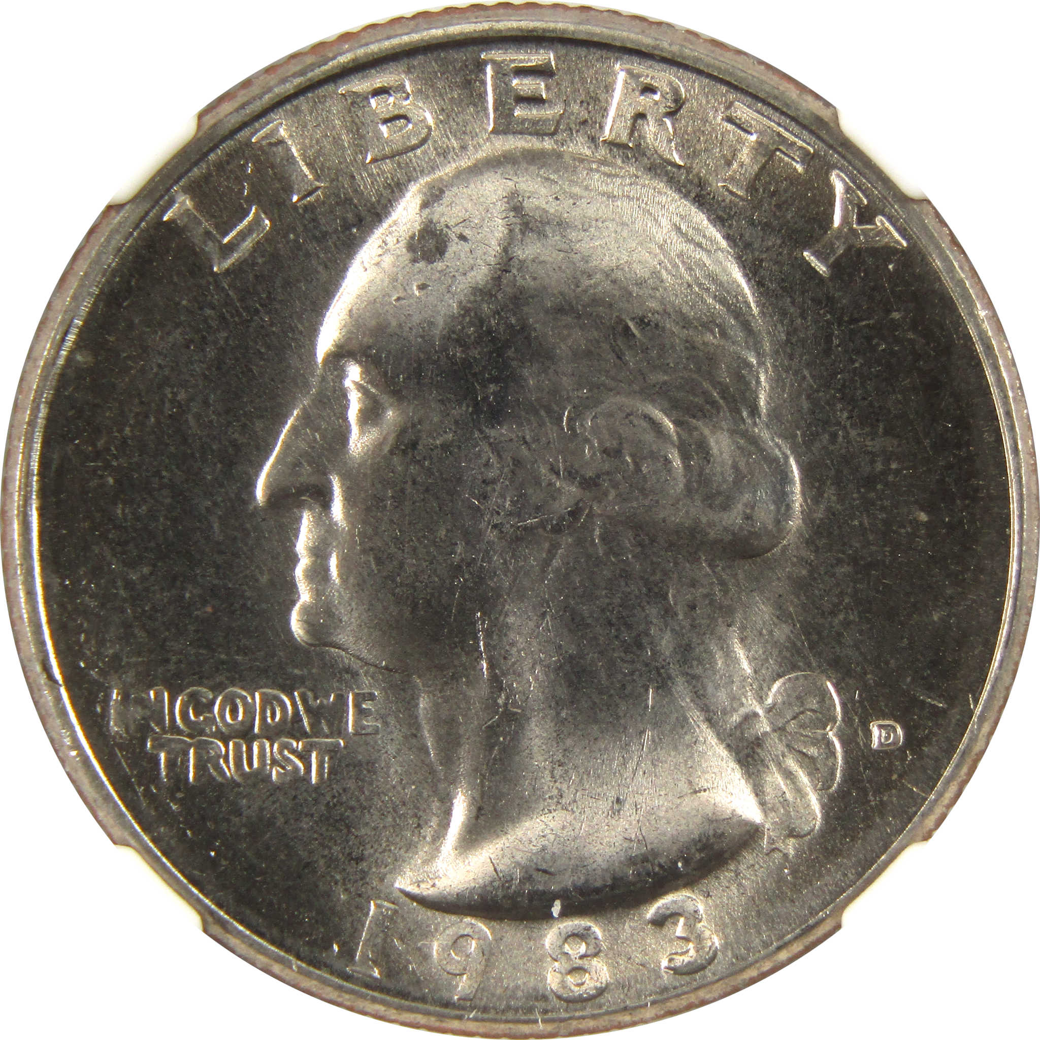 1983 D Washington Quarter MS 67 NGC Clad 25c Uncirculated SKU:I9575