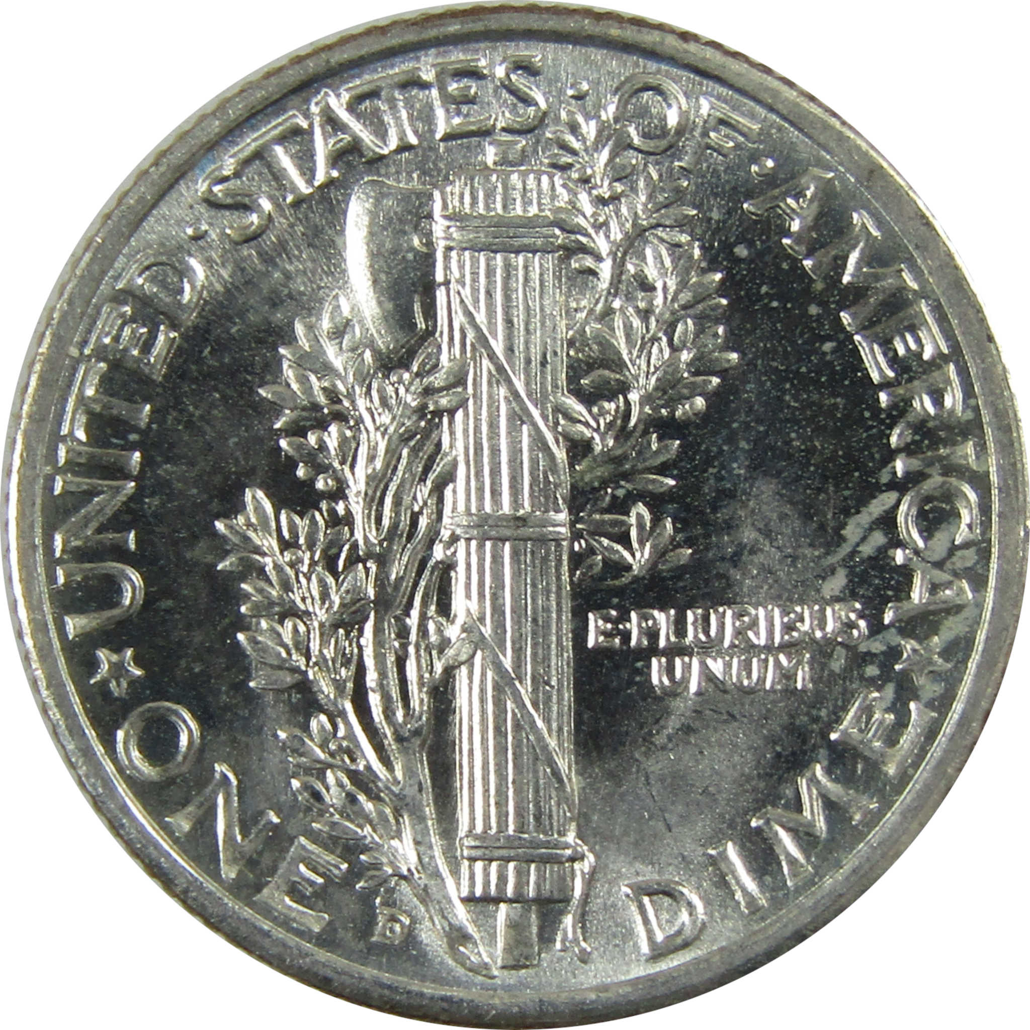 1943 D Mercury Silver Dime AU About Uncirculated 10c Coin SKU:CP348
