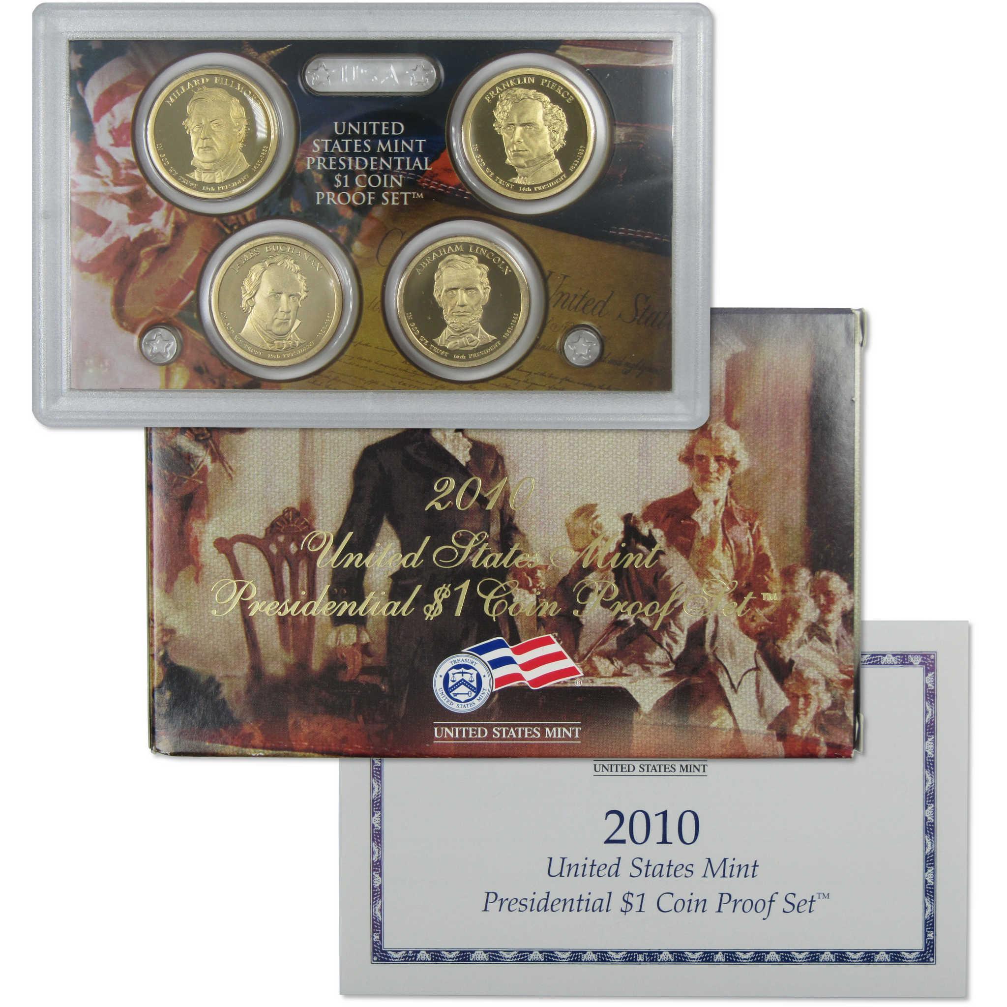2010 Presidential Dollar Proof Set U.S. Mint Packaging OGP COA
