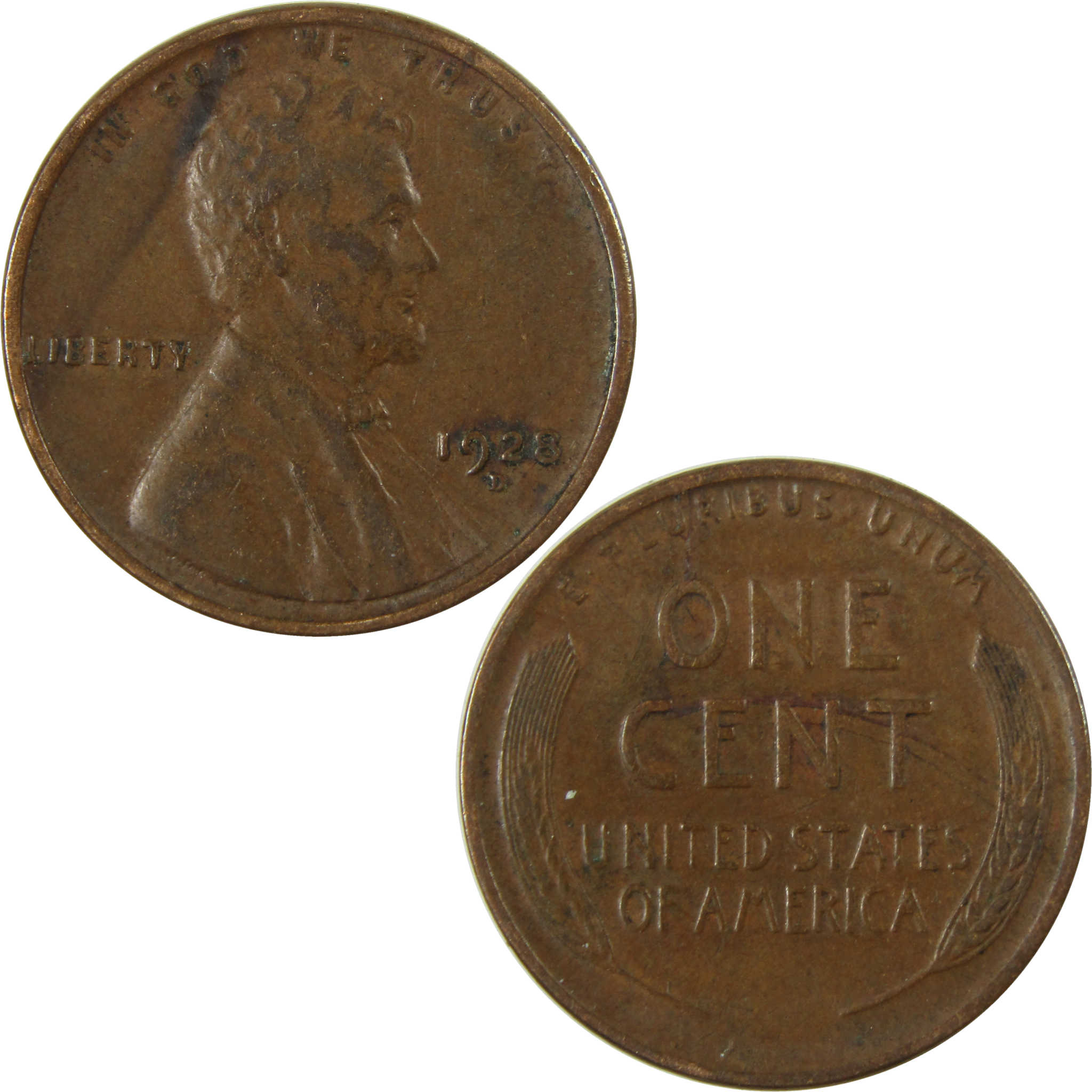 1928 D Lincoln Wheat Cent VF Very Fine Penny 1c Coin SKU:I27599