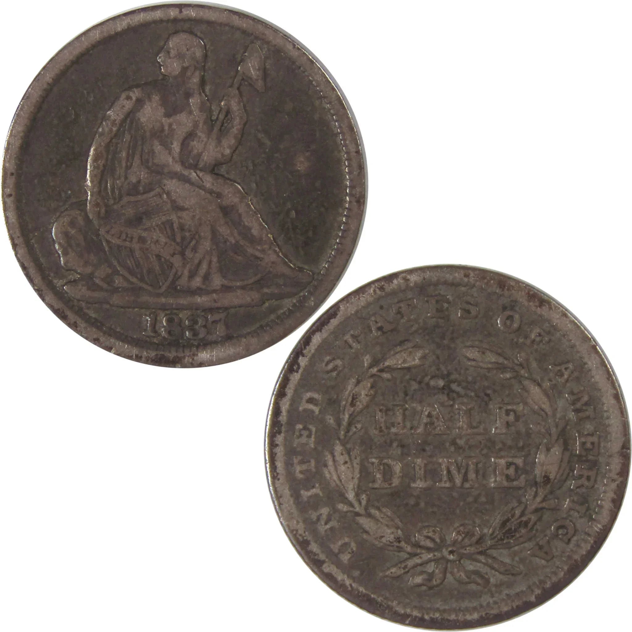 1837 Small Date Seated Liberty Half Dime VF Details Silver SKU:I17601
