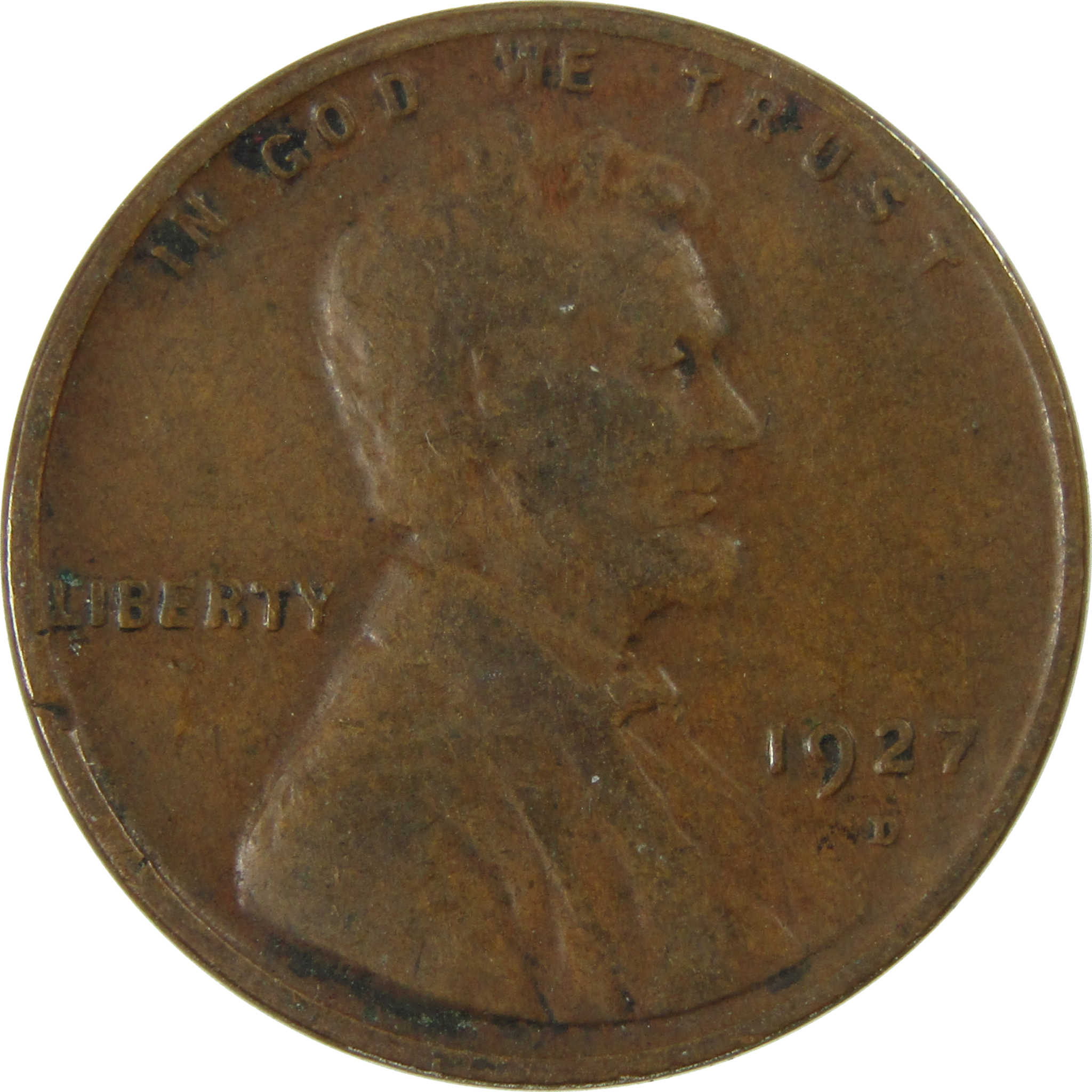 1927 D Lincoln Wheat Cent F Fine Penny 1c Coin SKU:I27196
