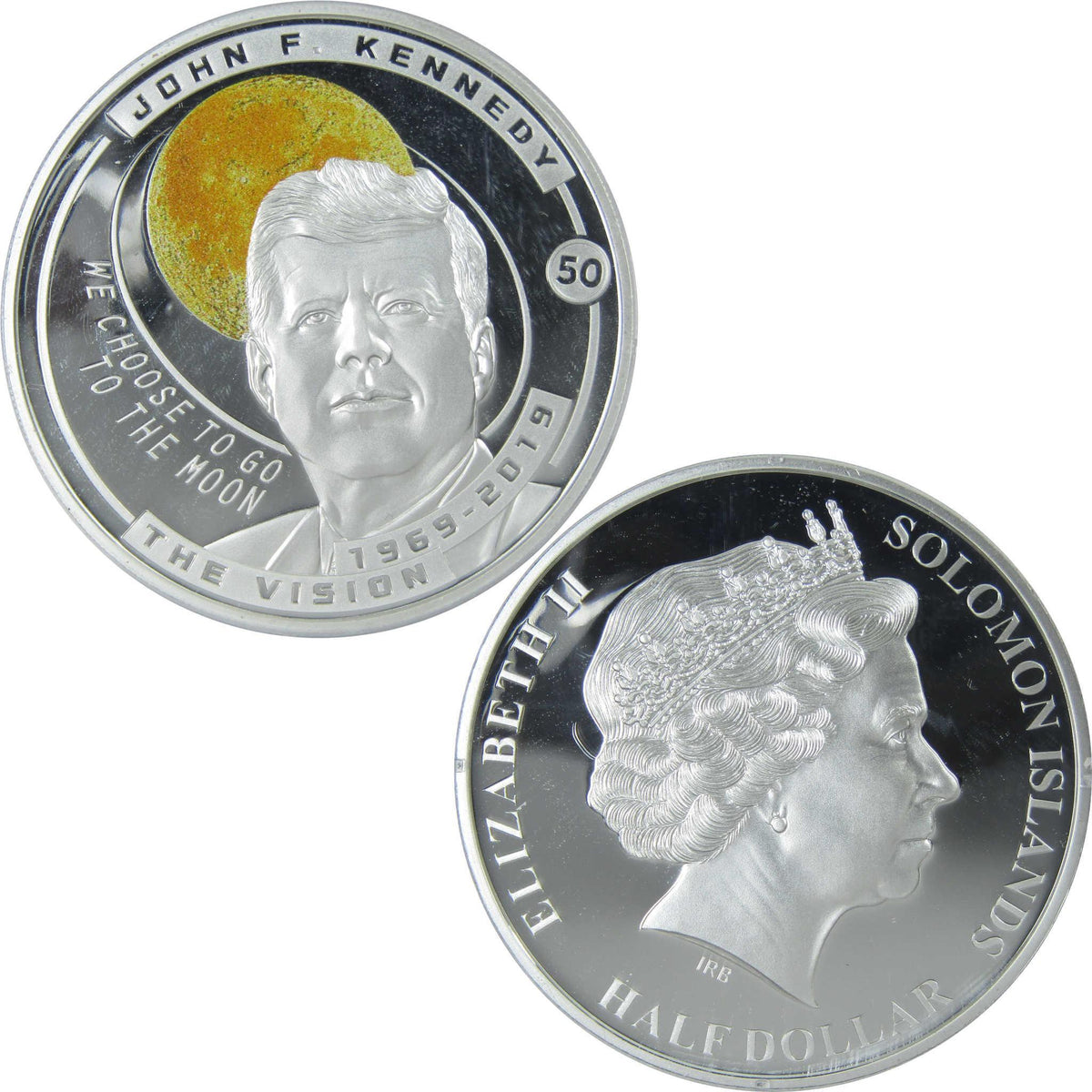 50th Anniversary of Moon Landing The Vision Proof 2019 Solomon Islands