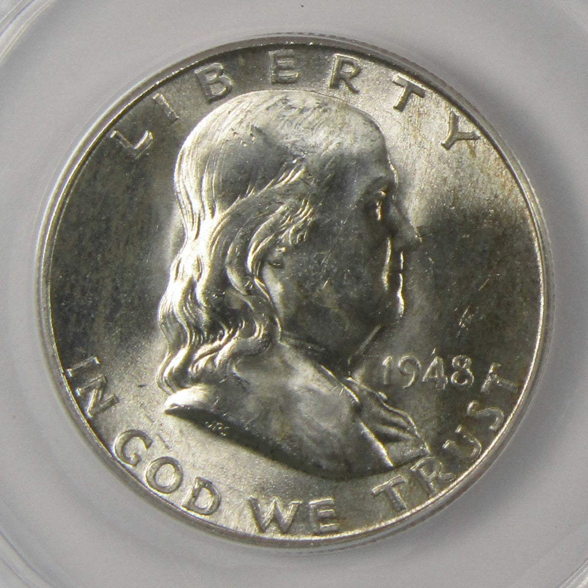 1948 D Franklin Silver Half Dollar MS 64 FBL ANACS 50c Coin SKU:I28776