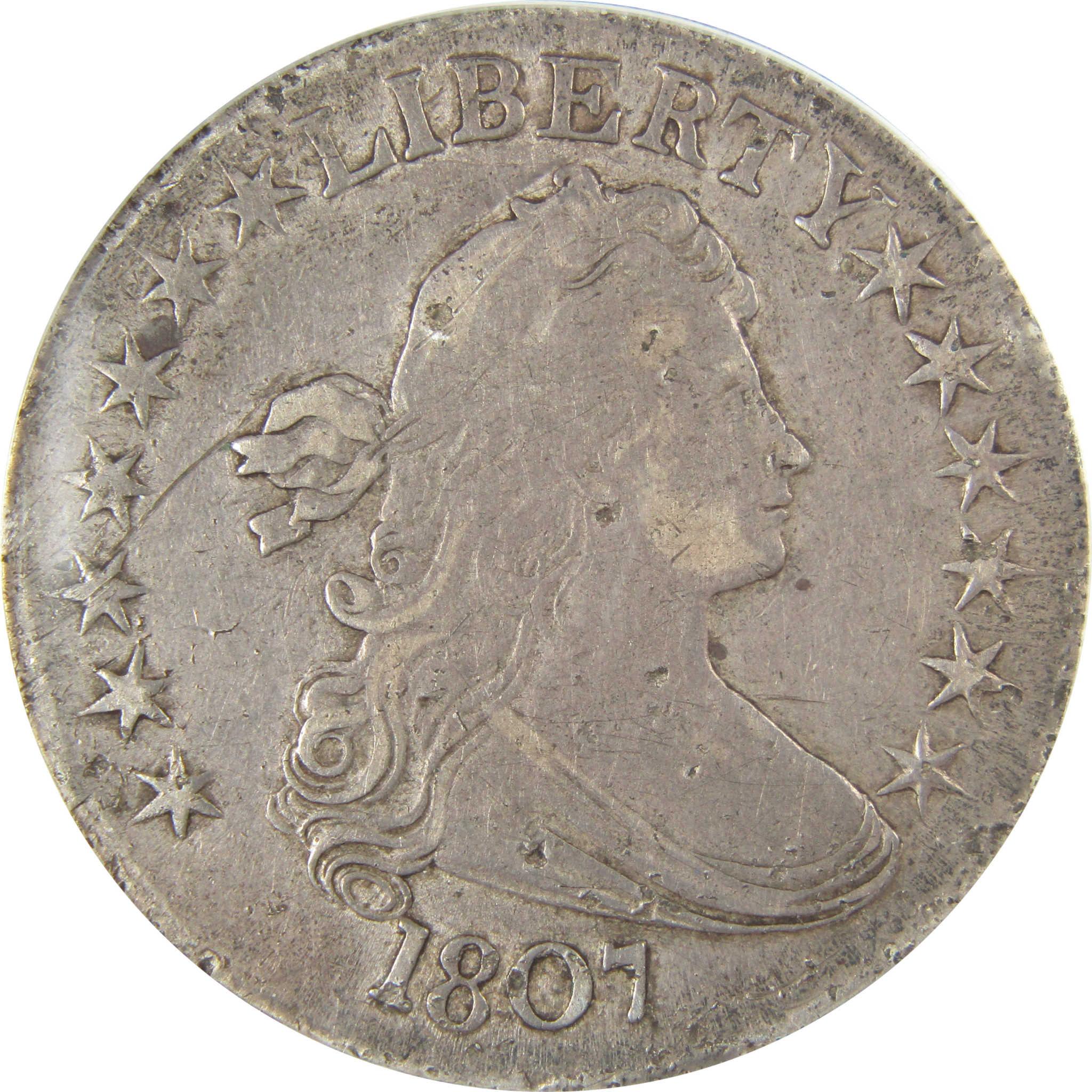 1807 Draped Bust Silver Half Dollar VF 20 Details ANACS SKU:CP780