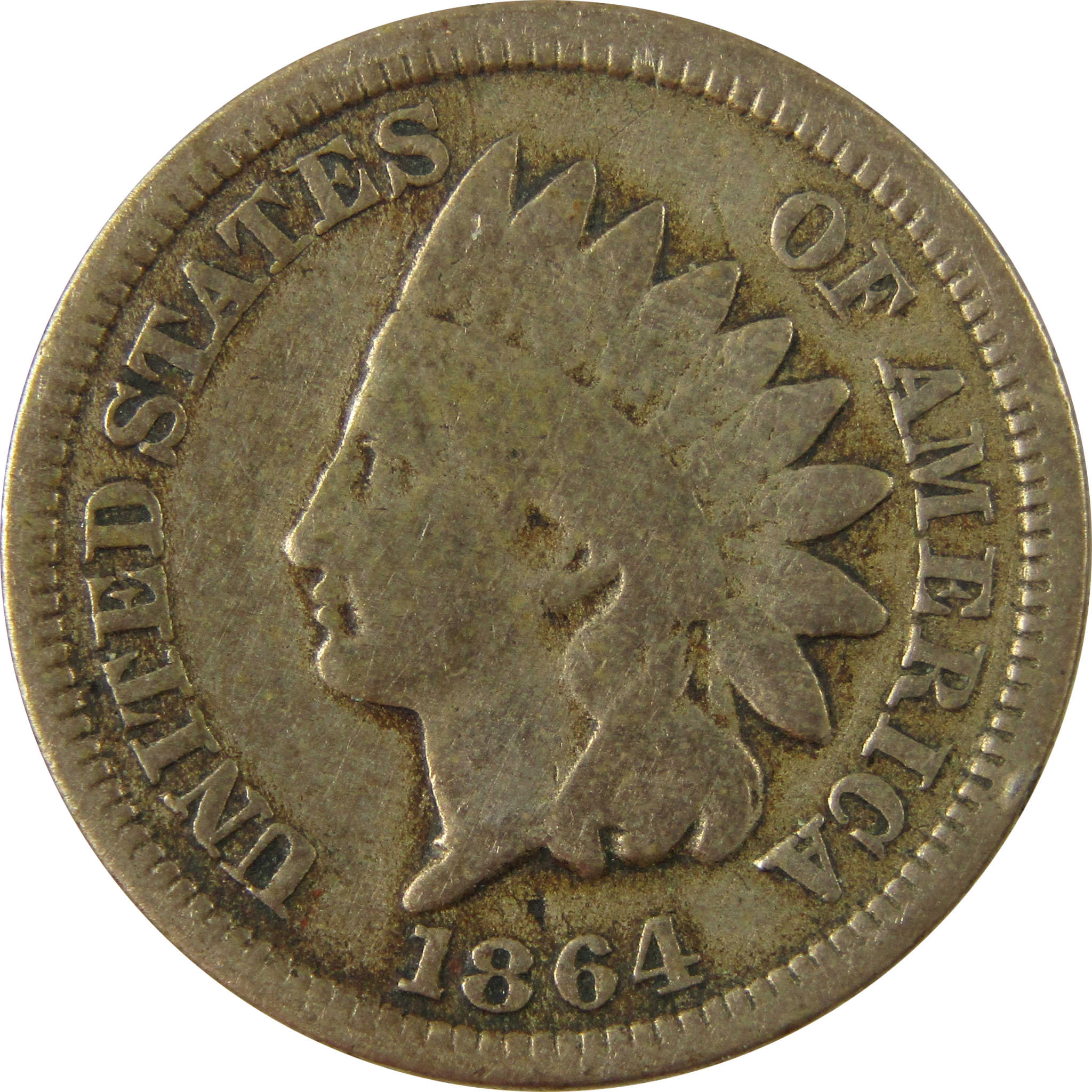 1864 Indian Head Copper-Nickel Cent G Good Details Penny SKU:CP1213