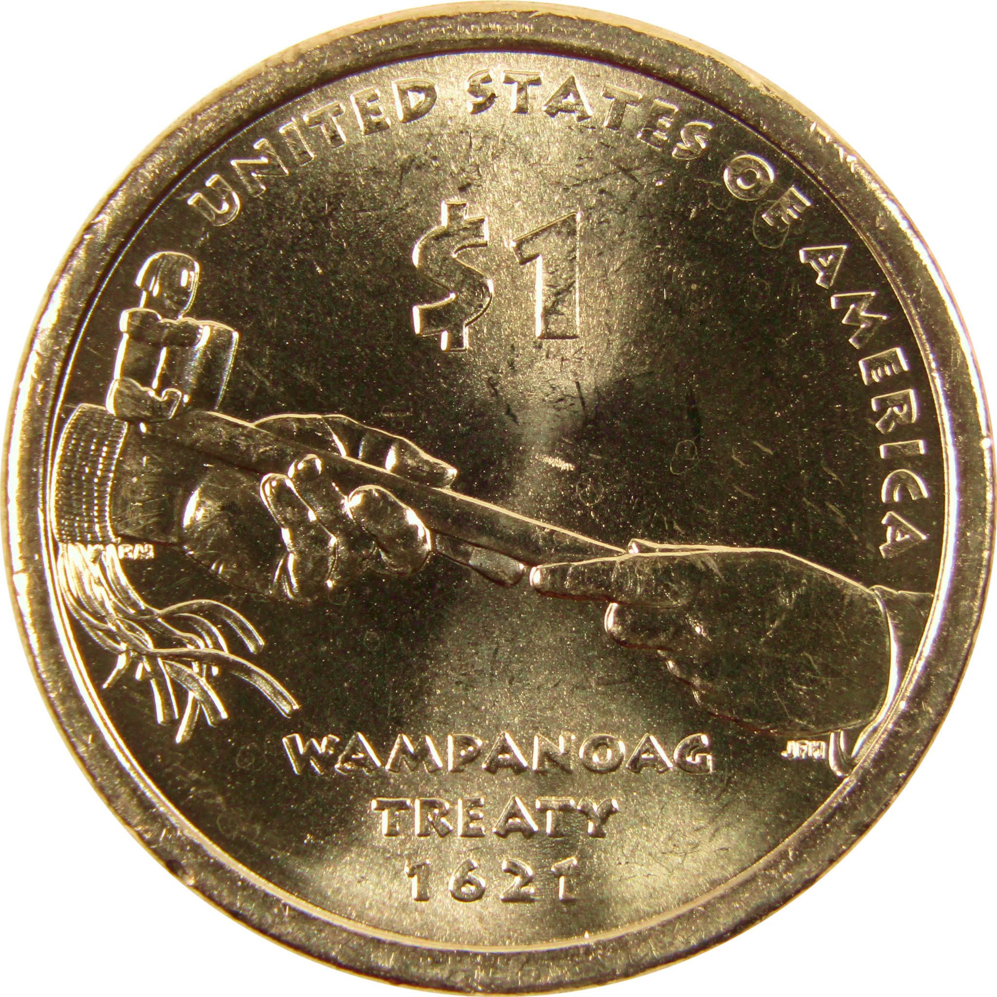 2011 P Wampanoag Treaty Native American Dollar BU Uncirculated $1 Coin