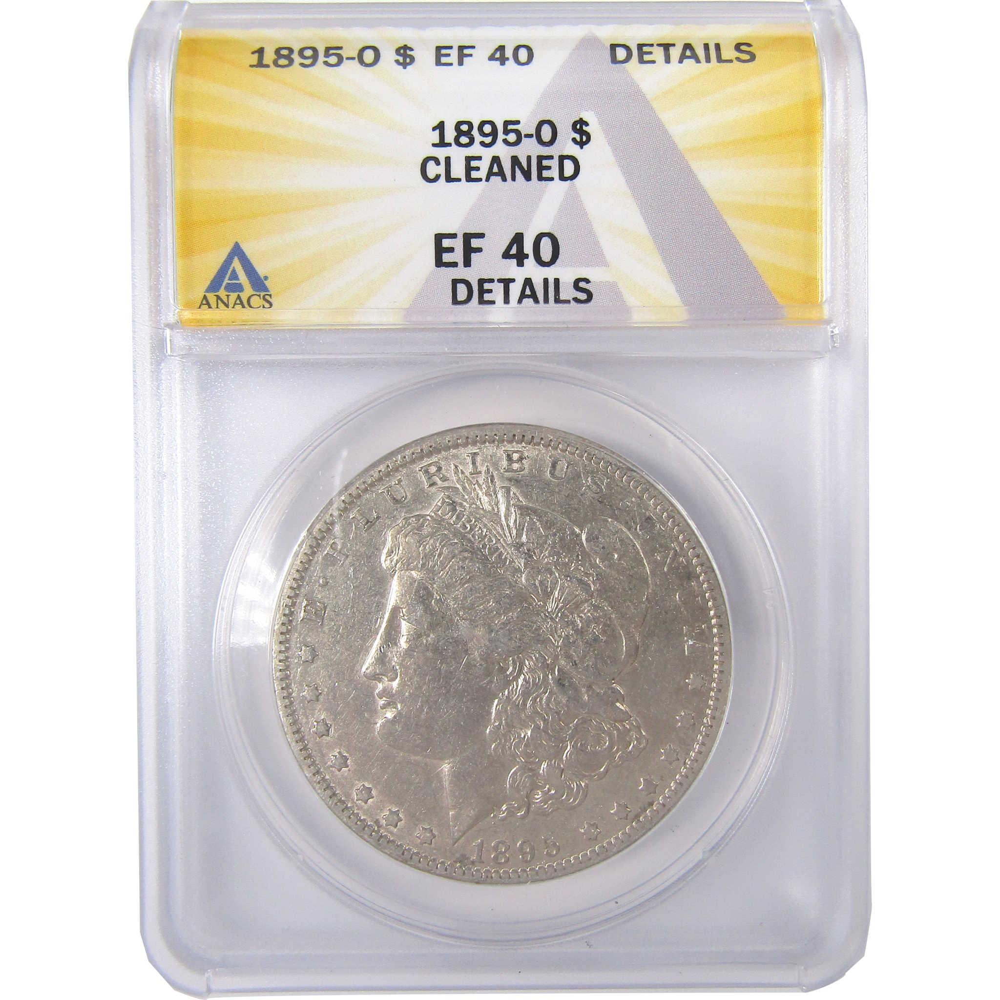 1895 O Morgan Dollar EF 40 Details ANACS Silver $1 Coin SKU:I17650 - Morgan coin - Morgan silver dollar - Morgan silver dollar for sale - Profile Coins & Collectibles