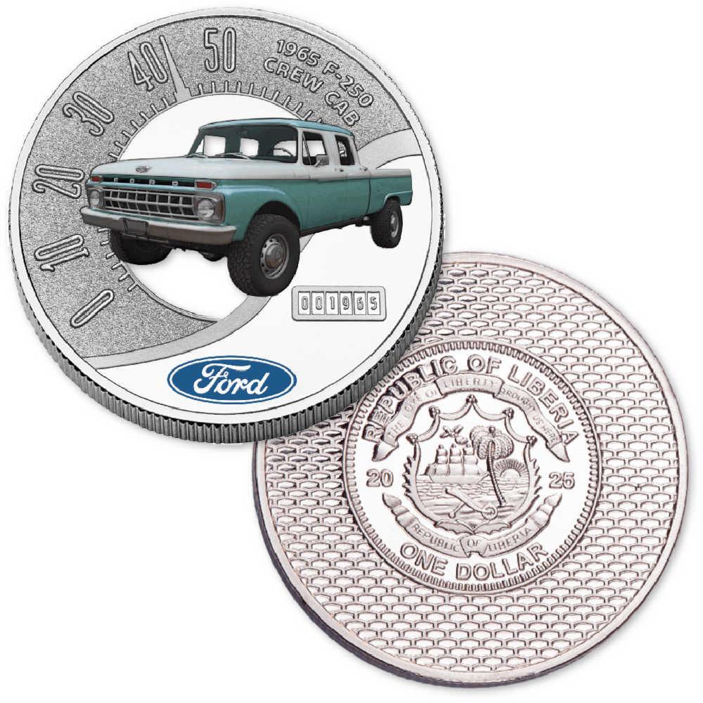 2025 Liberia Ford Truck Series 1965 F-250 Proof-Like $1 Coin