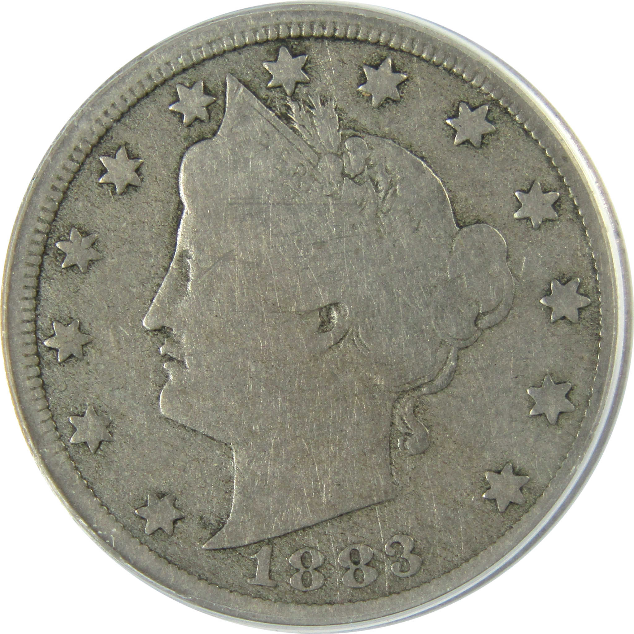 1883 With Cents Liberty Head V Nickel VG 10 Details ANACS SKU:CP194