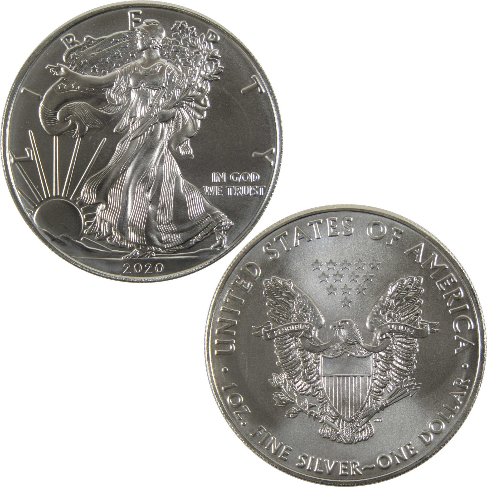 2020 American Eagle BU Uncirculated 1 oz .999 Silver Bullion $1 Coin