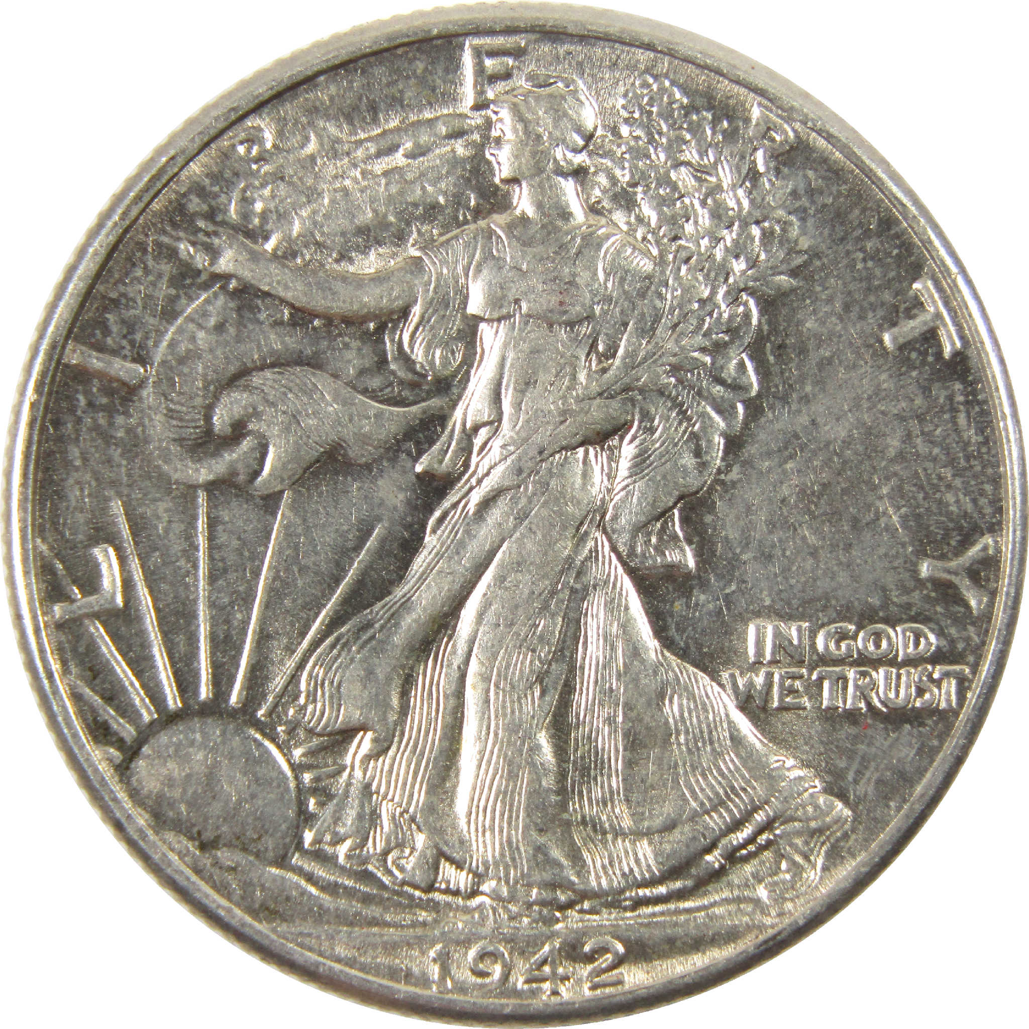 1942 Liberty Walking Half Dollar AU About Uncirculated Silver 50c Coin