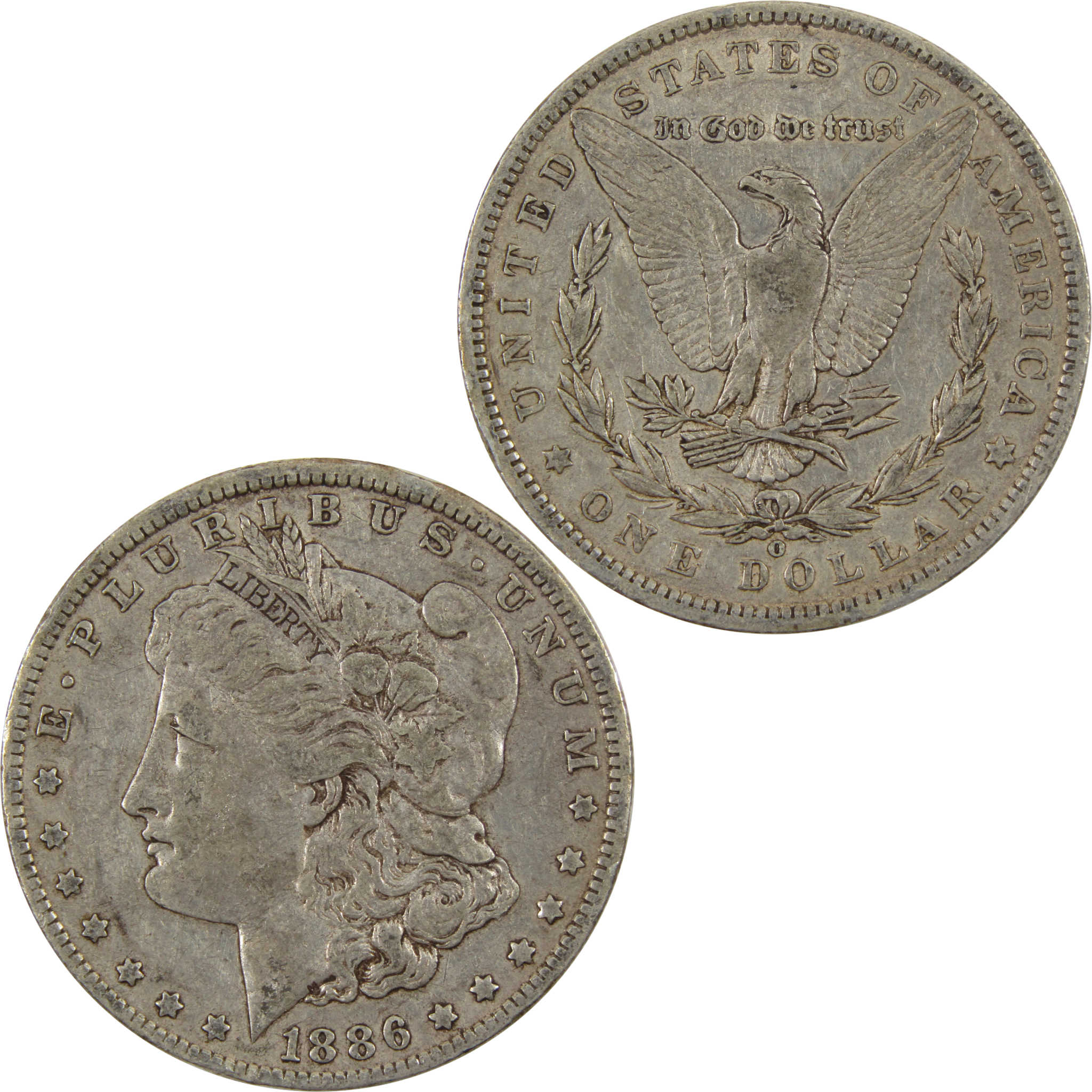 1886 O VAM-1A Morgan Dollar VF Very Fine 90% Silver $1 Coin SKU:I9165 - Morgan coin - Morgan silver dollar - Morgan silver dollar for sale - Profile Coins & Collectibles