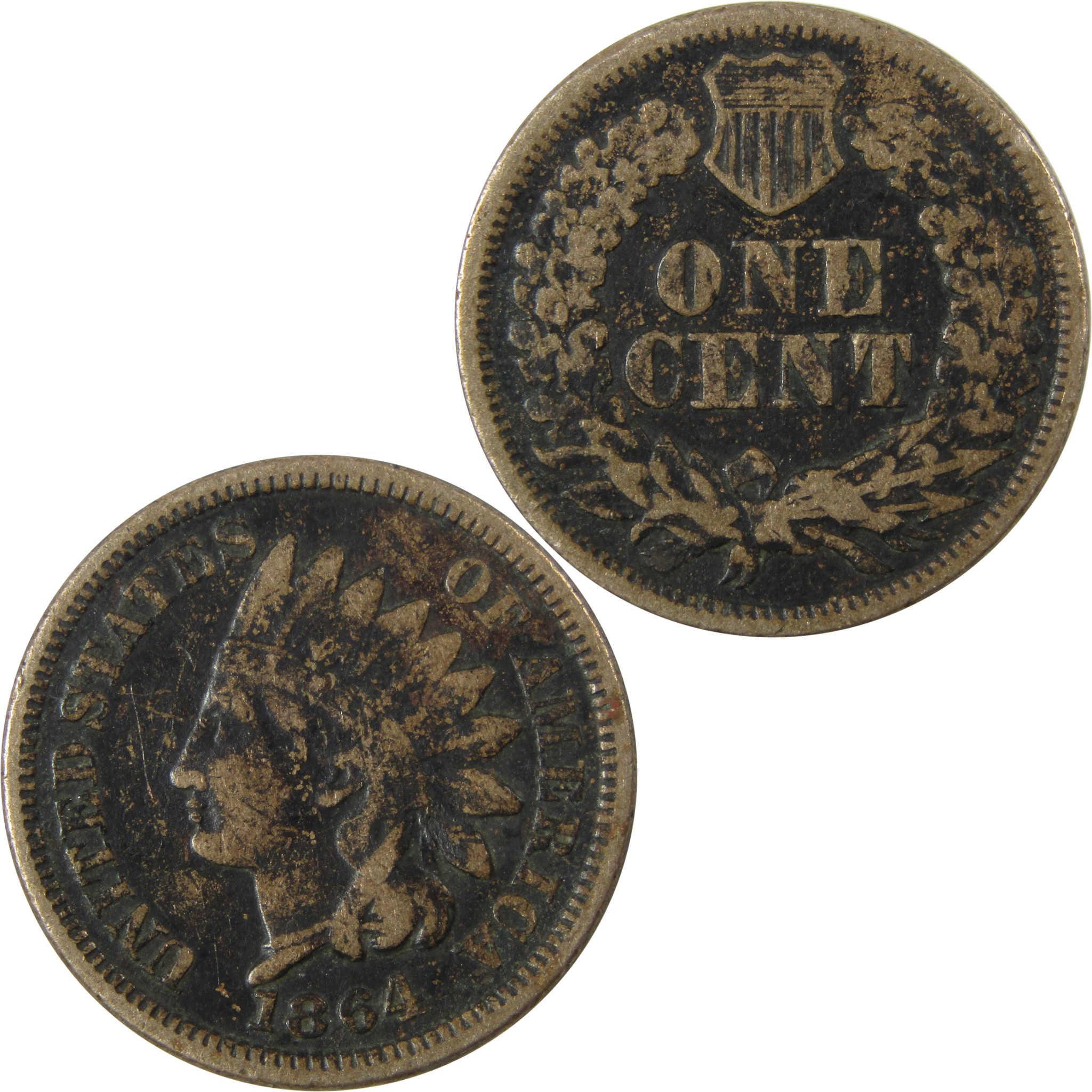 1864 Indian Head Copper-Nickel Cent VG Very Good Details SKU:CP1184