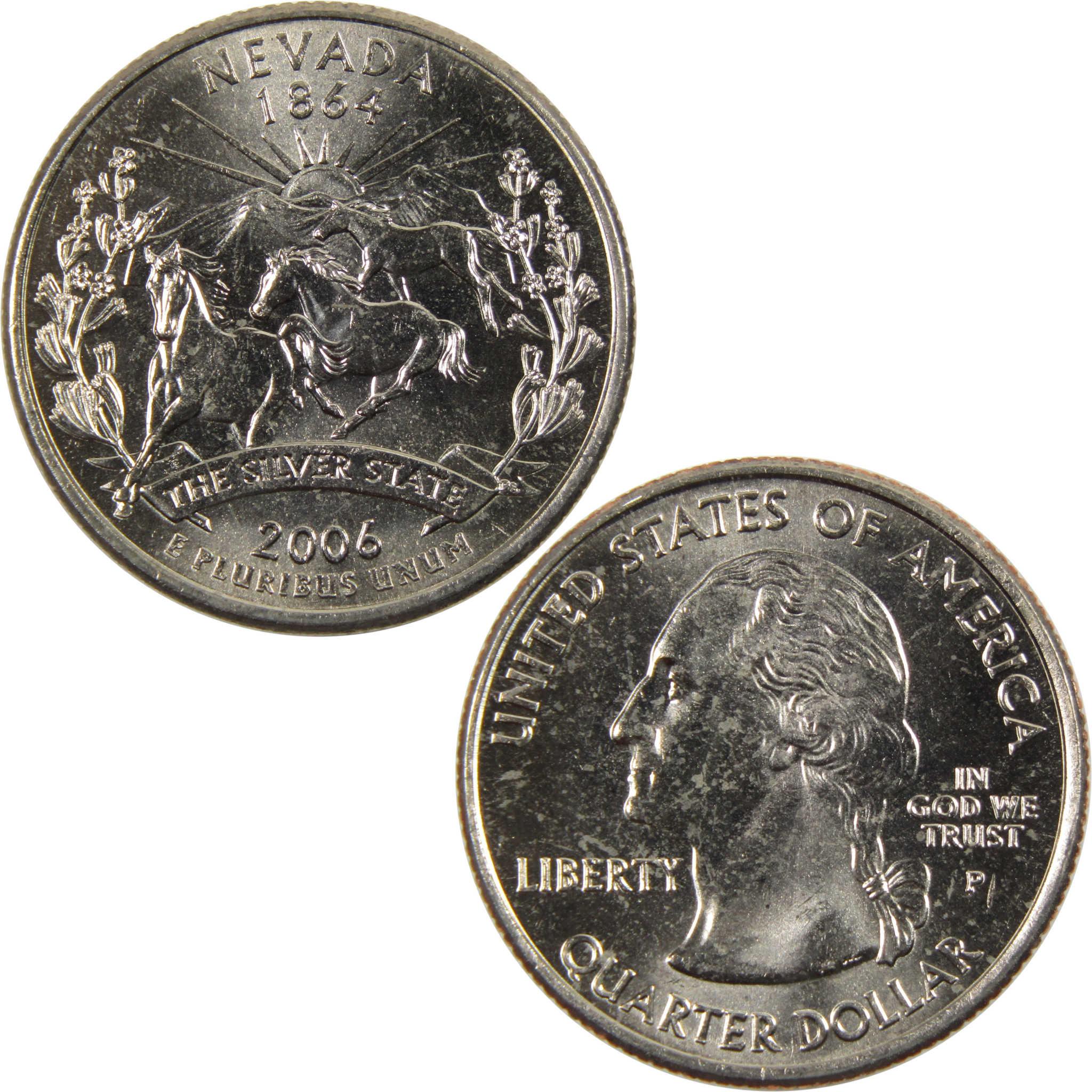2006 P Nevada State Quarter BU Uncirculated Clad 25c Coin