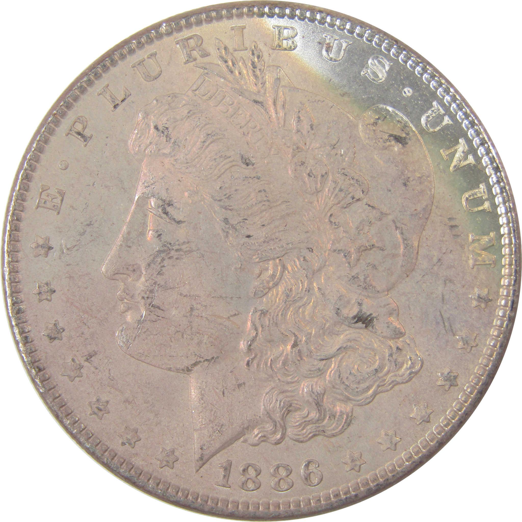 1886 Morgan Silver Dollar Uncirculated Mint State Toned SKU:I24415