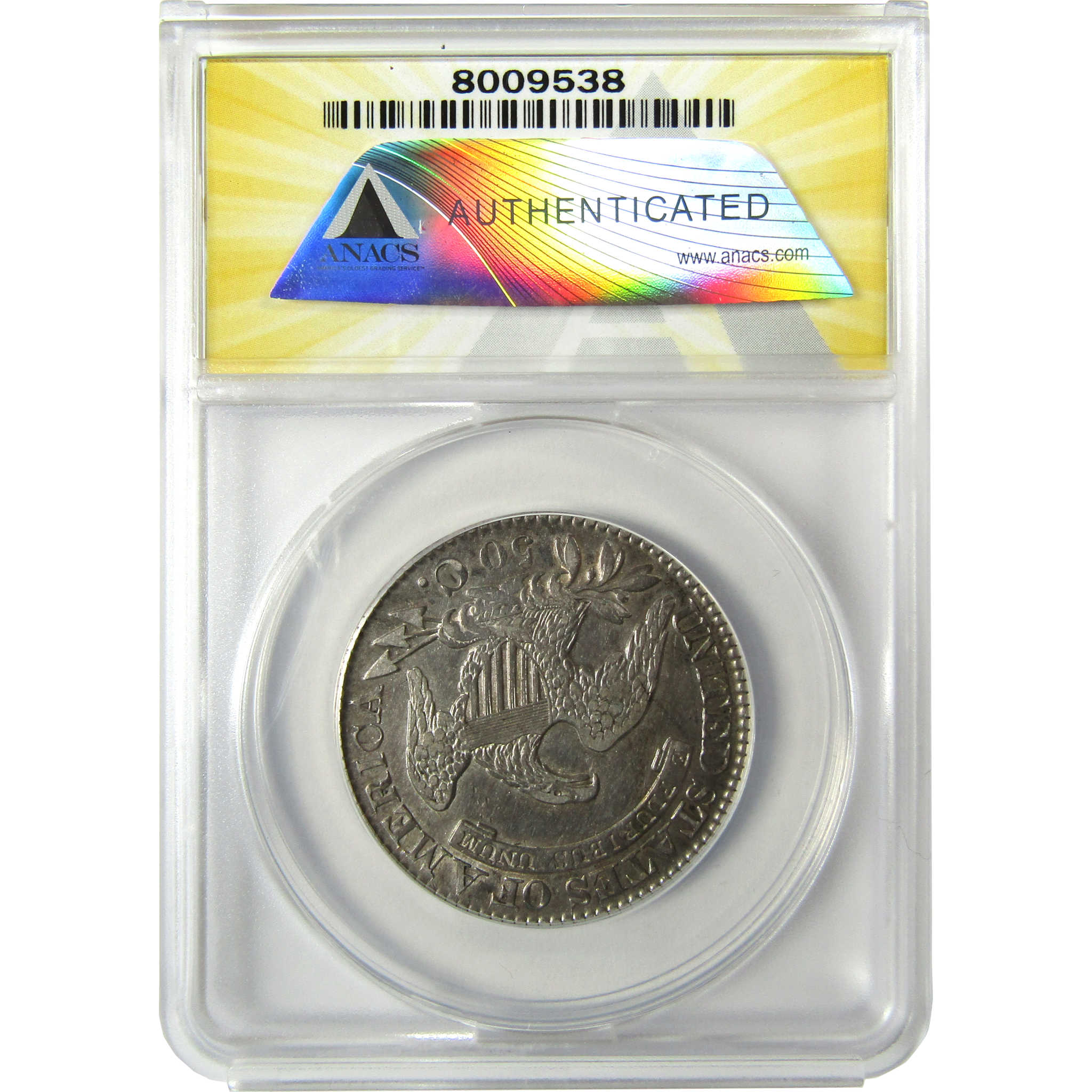 1828 Sq Base 2 Sm 8's Capped Bust 50c VF 35 Details ANACS SKU:I25401