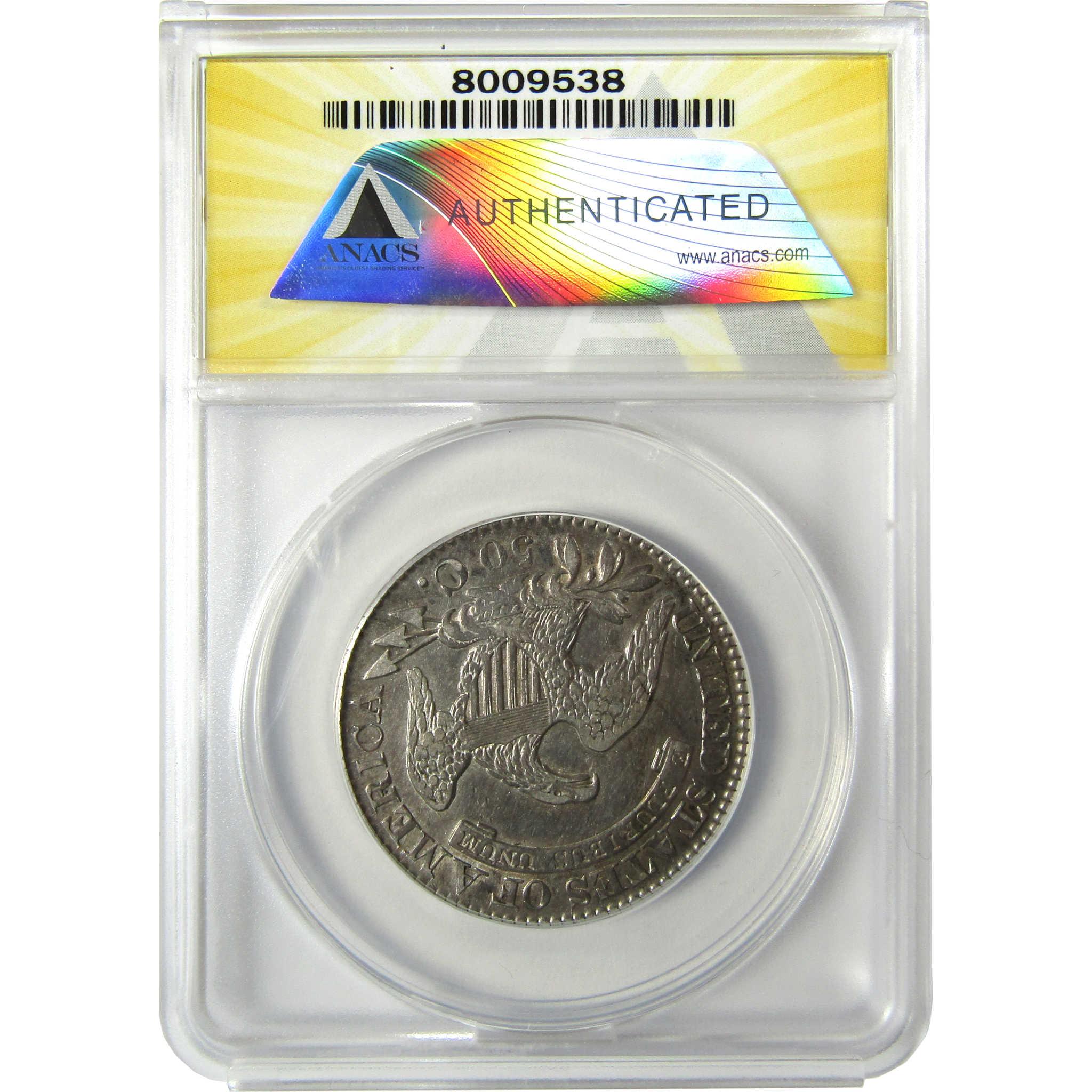 1828 Sq Base 2 Sm 8's Capped Bust 50c VF 35 Details ANACS SKU:I25401