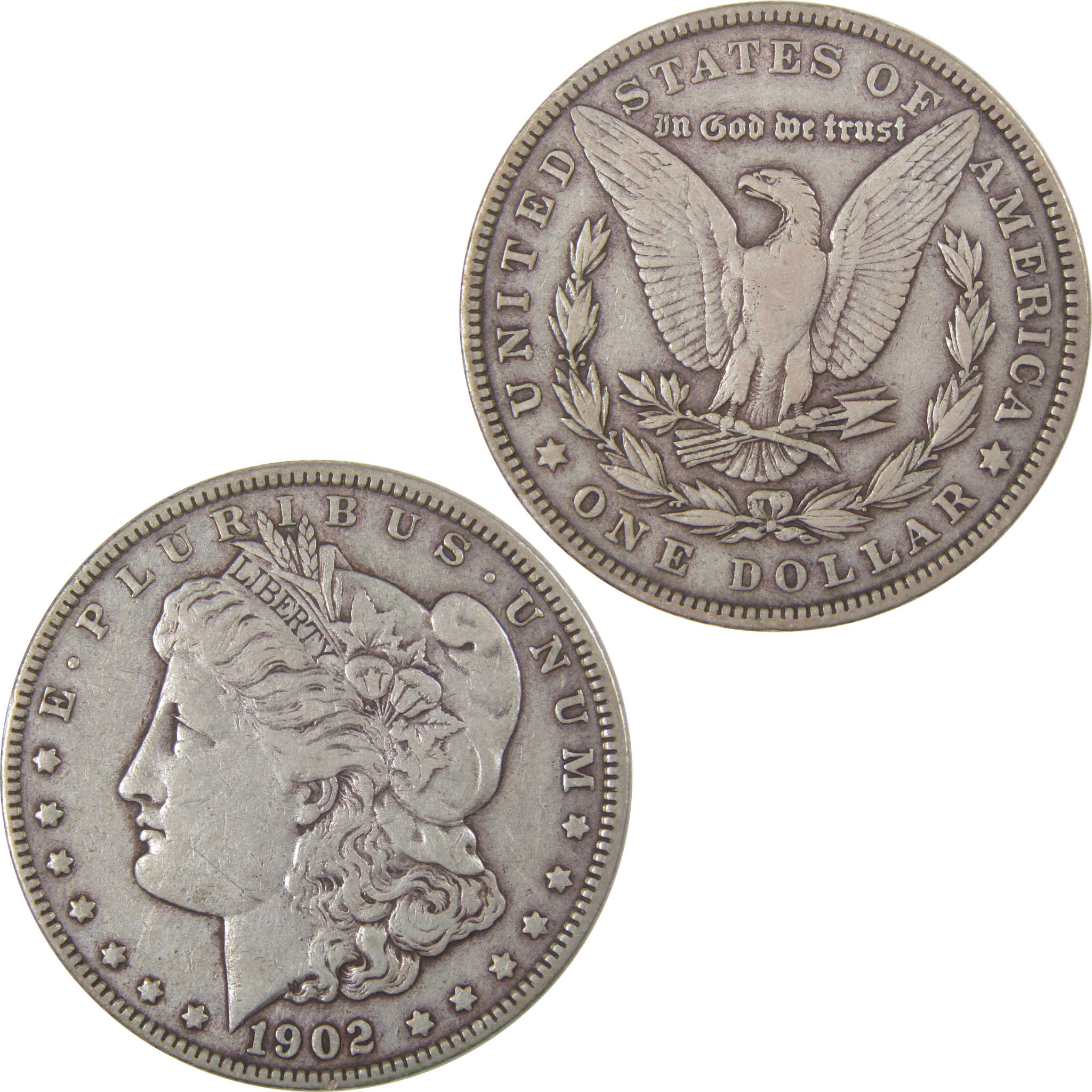 1902 Morgan Dollar VF Very Fine Silver $1 Coin SKU:I18050 - Morgan coin - Morgan silver dollar - Morgan silver dollar for sale - Profile Coins & Collectibles