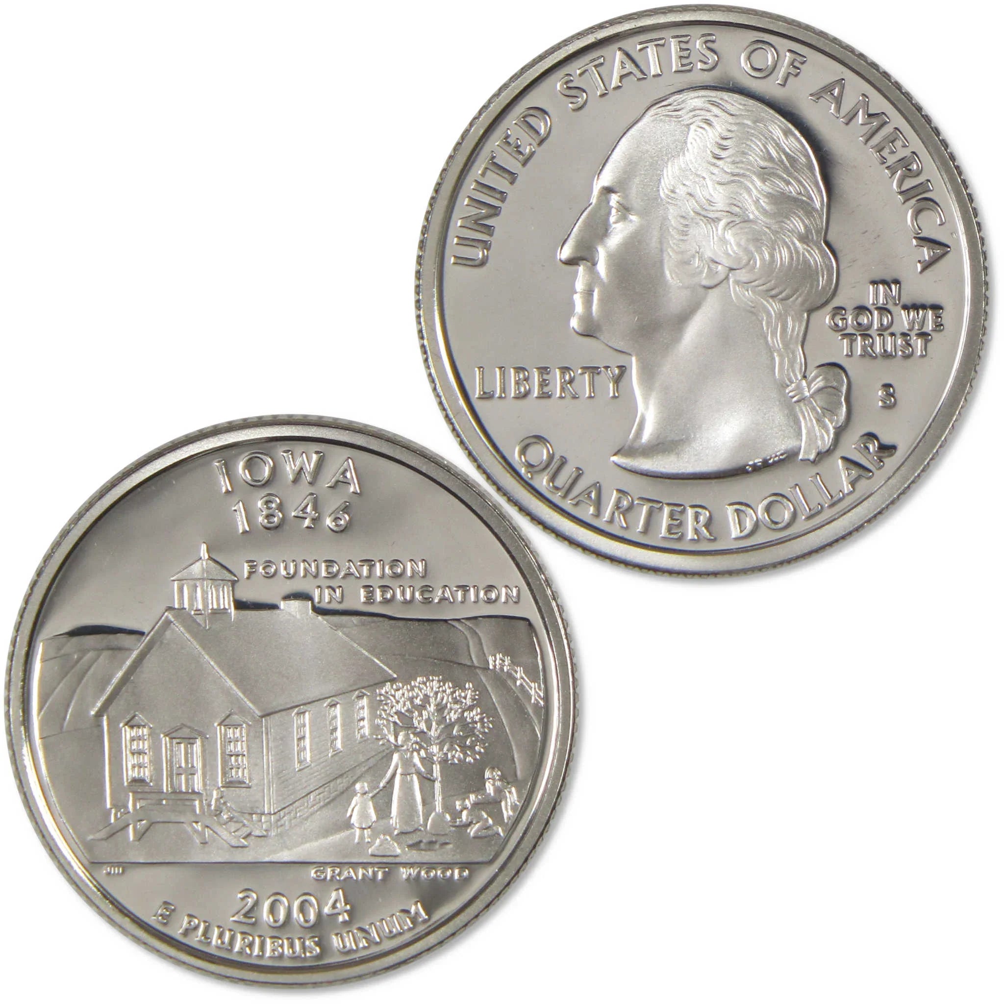 2004 S Iowa State Quarter Choice Proof Silver 25c Coin