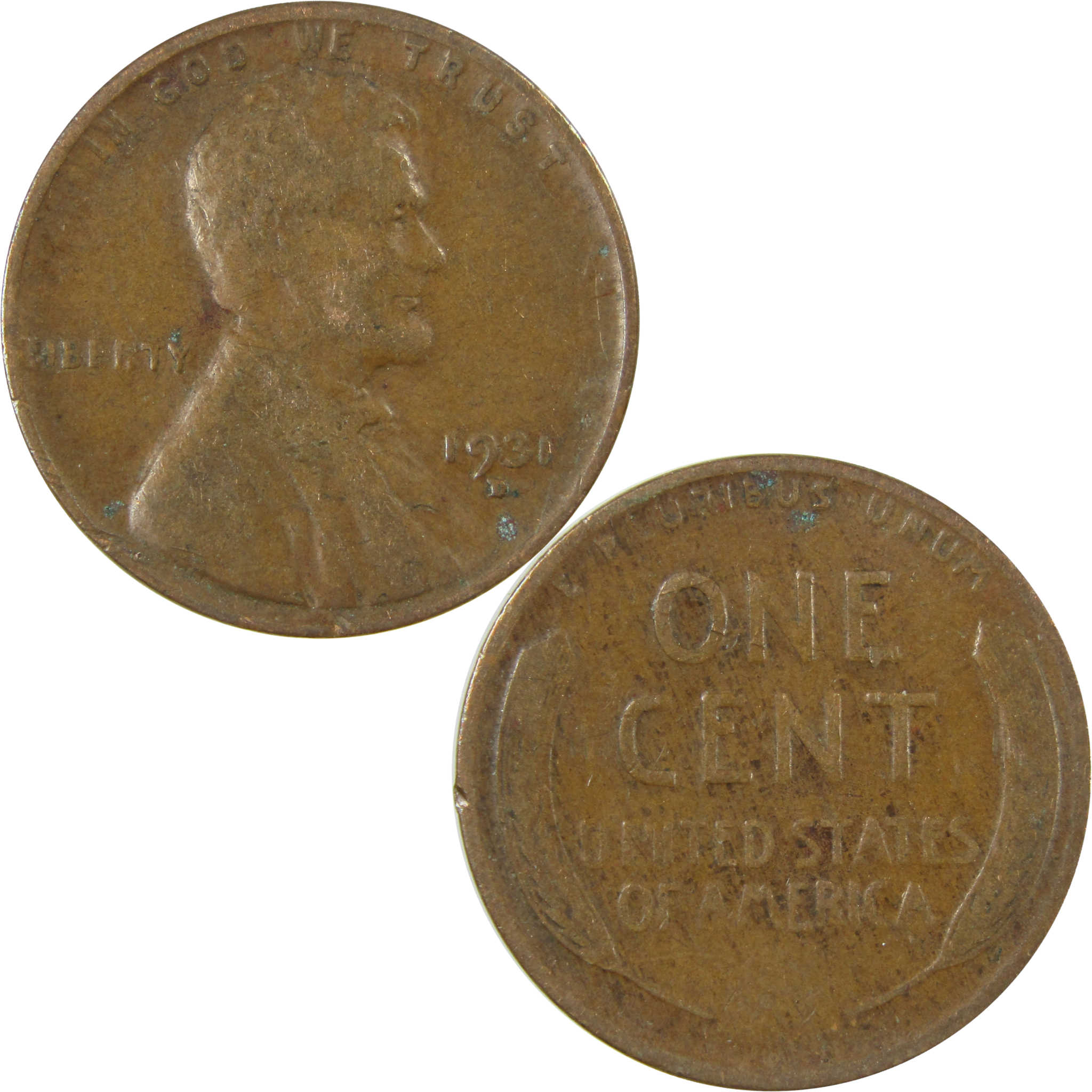 1931 D Lincoln Wheat Cent F Fine Penny 1c Coin Collectible SKU:I26798
