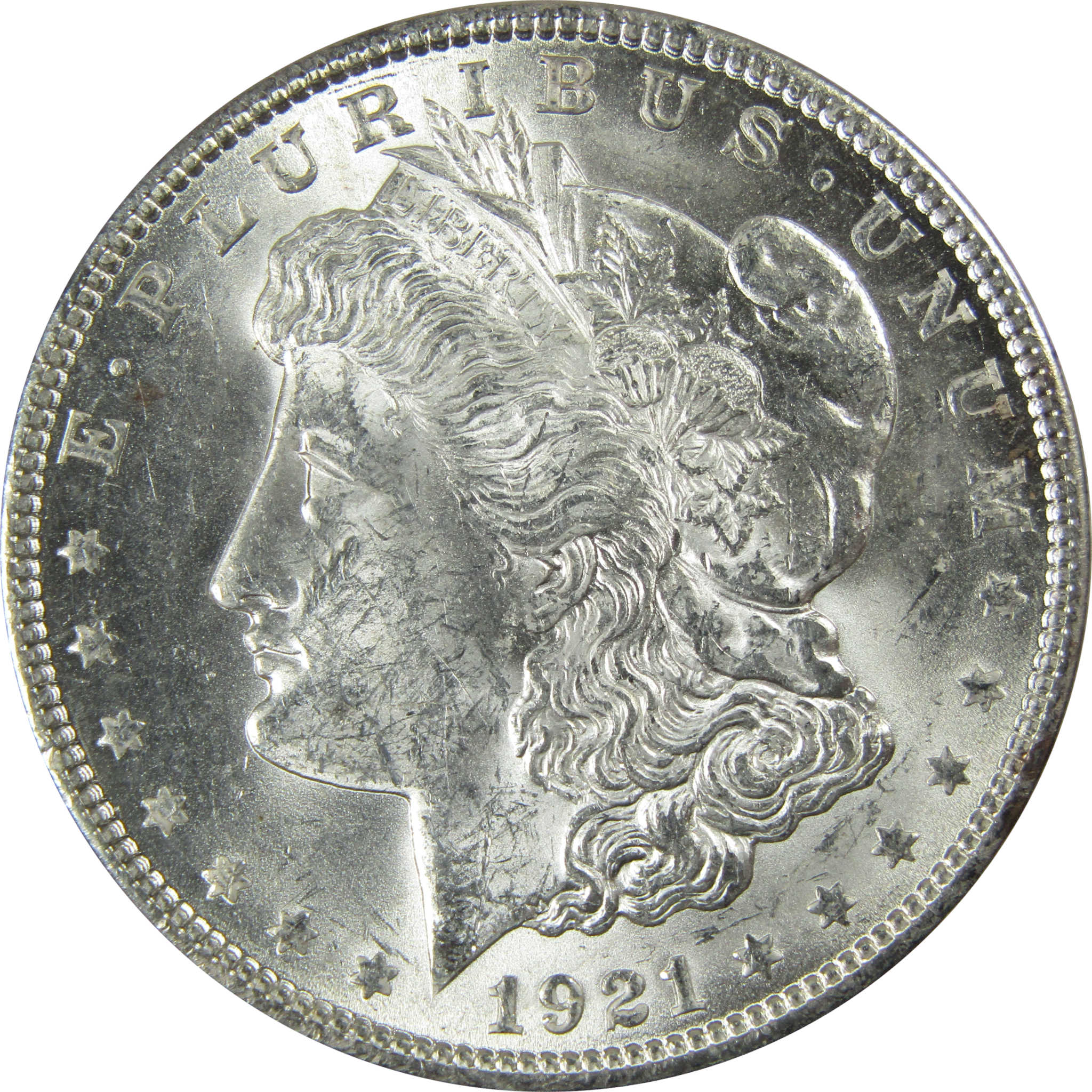 1921 Morgan Silver Dollar Uncirculated Mint State $1 Coin SKU:I26611