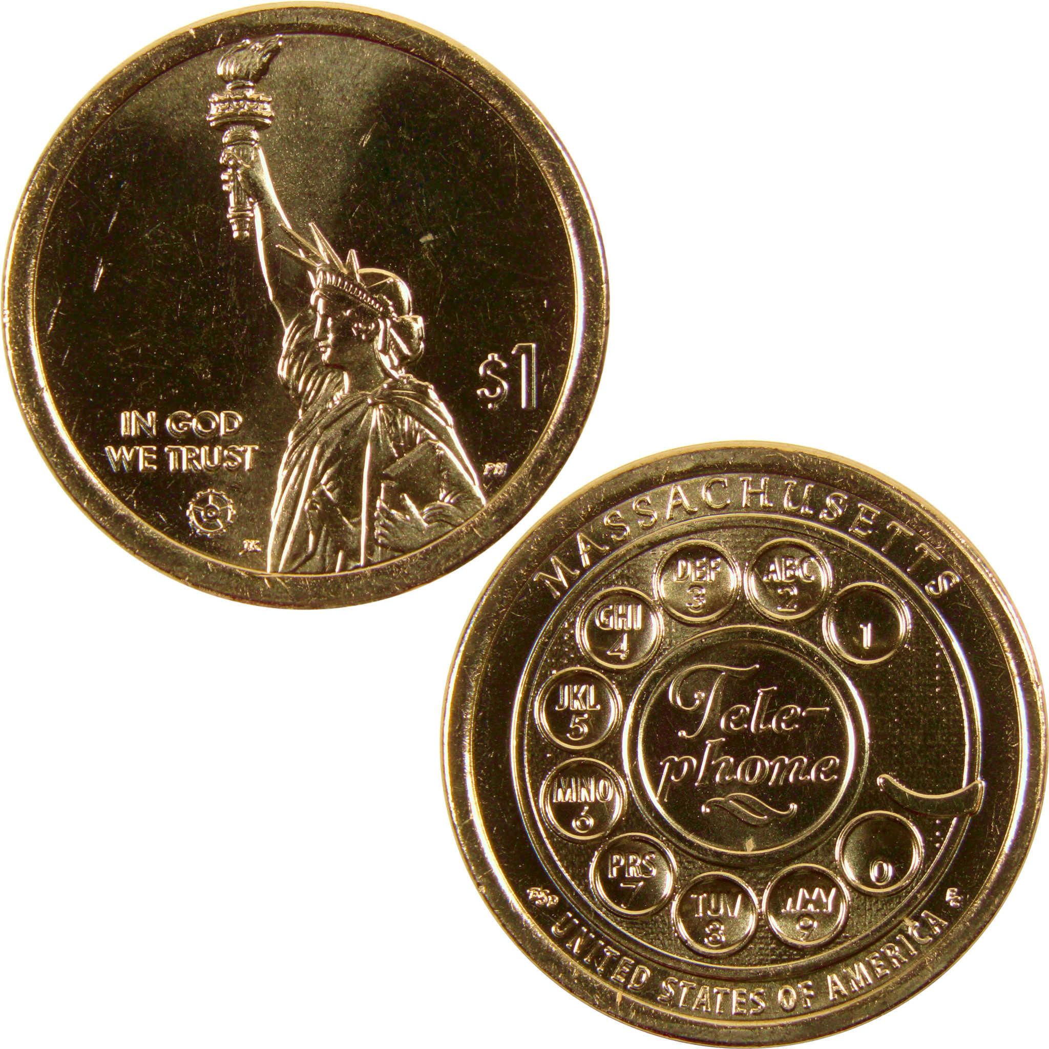 2020 D Telephone American Innovation Dollar BU Uncirculated $1 Coin