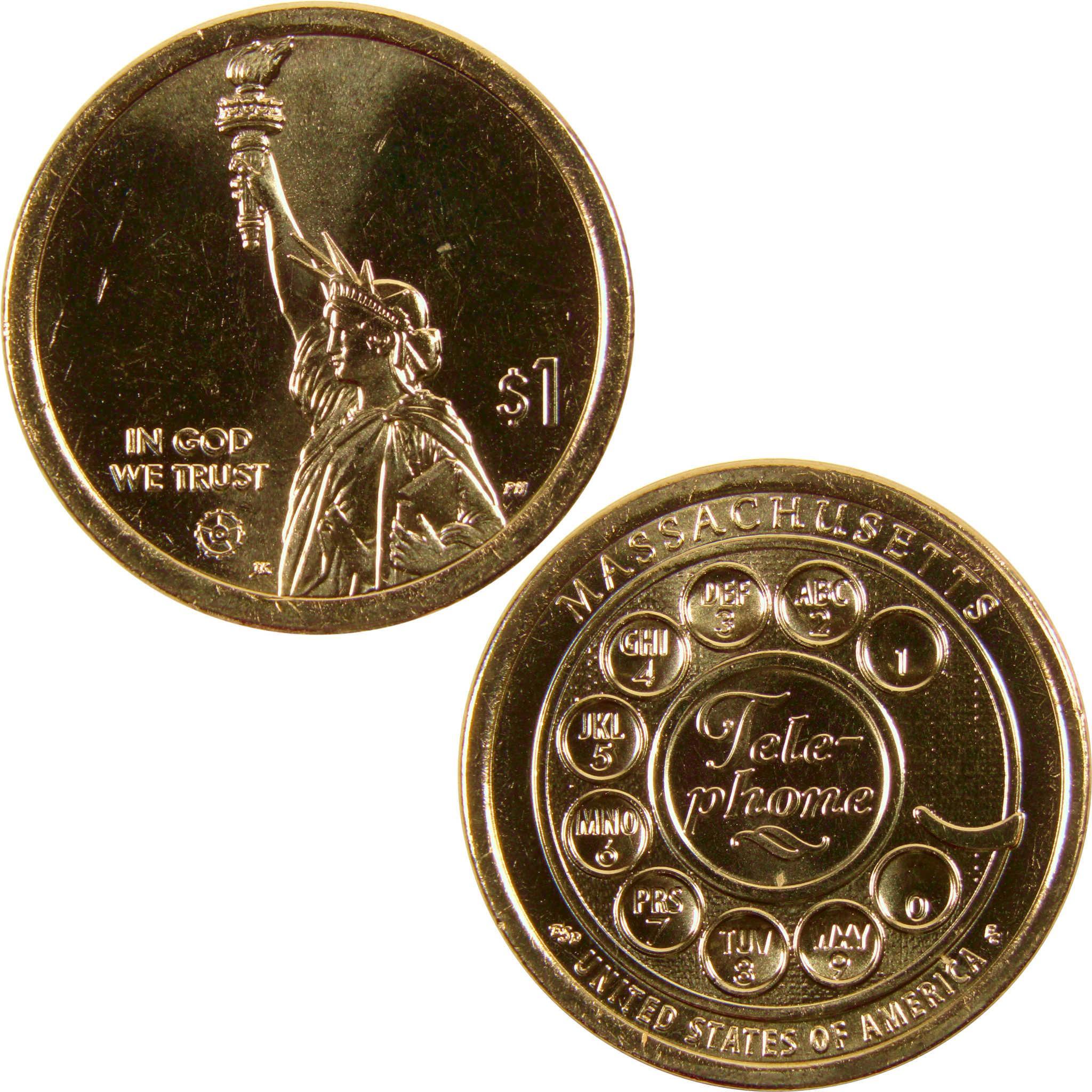 2020 D Telephone American Innovation Dollar BU Uncirculated $1 Coin