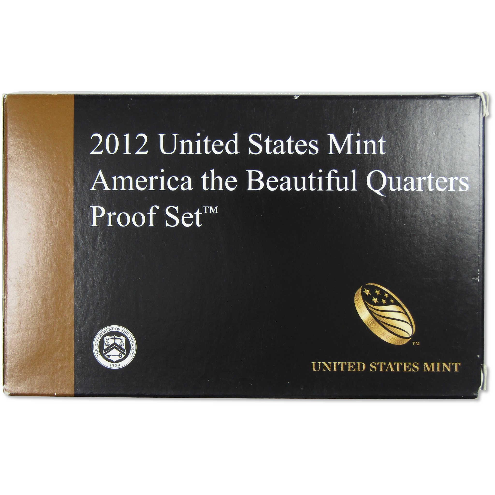 2012 America the Beautiful Quarter Clad Proof Set U.S. Mint OGP COA