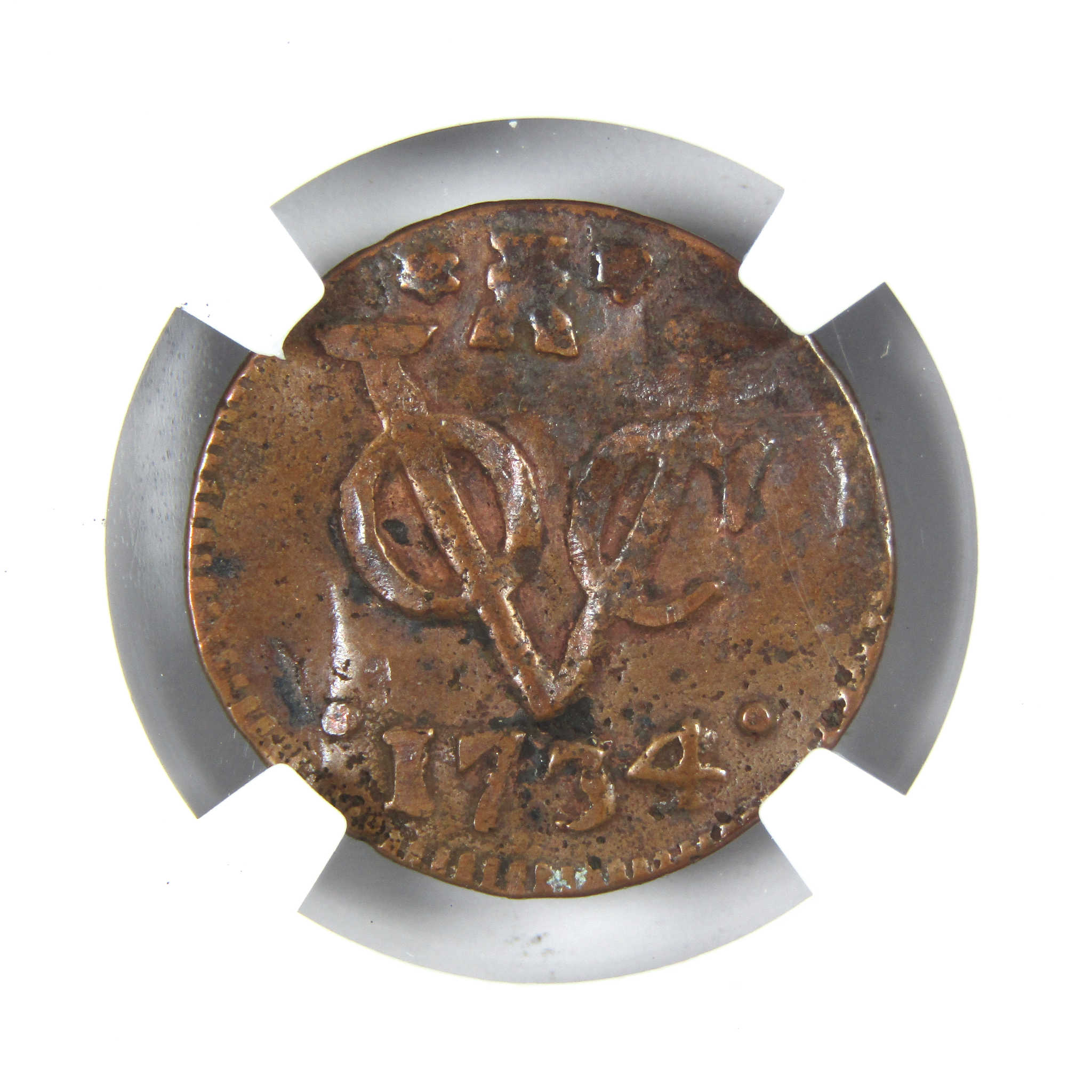 1726-1794 VOC Copper Duit Cent Genuine NGC Copper 1c SKU:OPC141