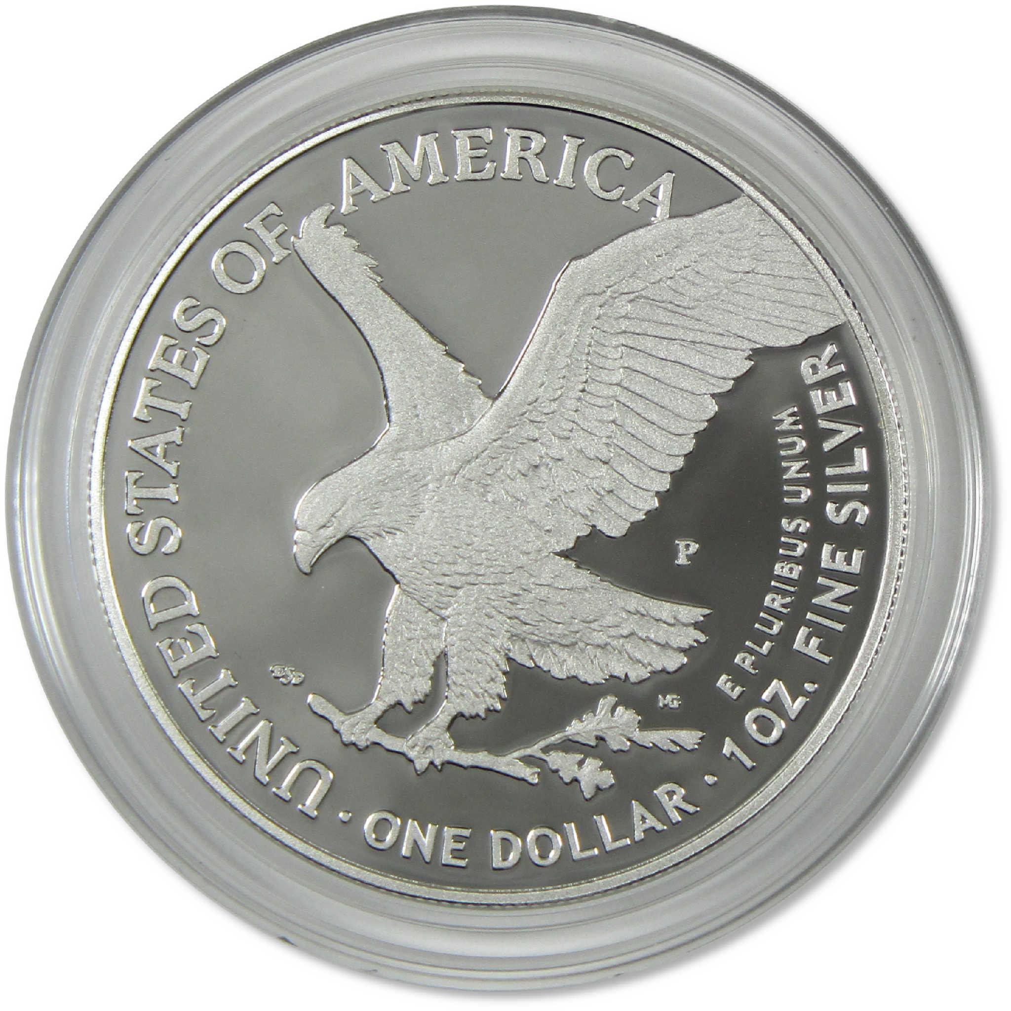 2025 P American Silver Eagle U.S. Marine Corps Privy Mark Proof OGP