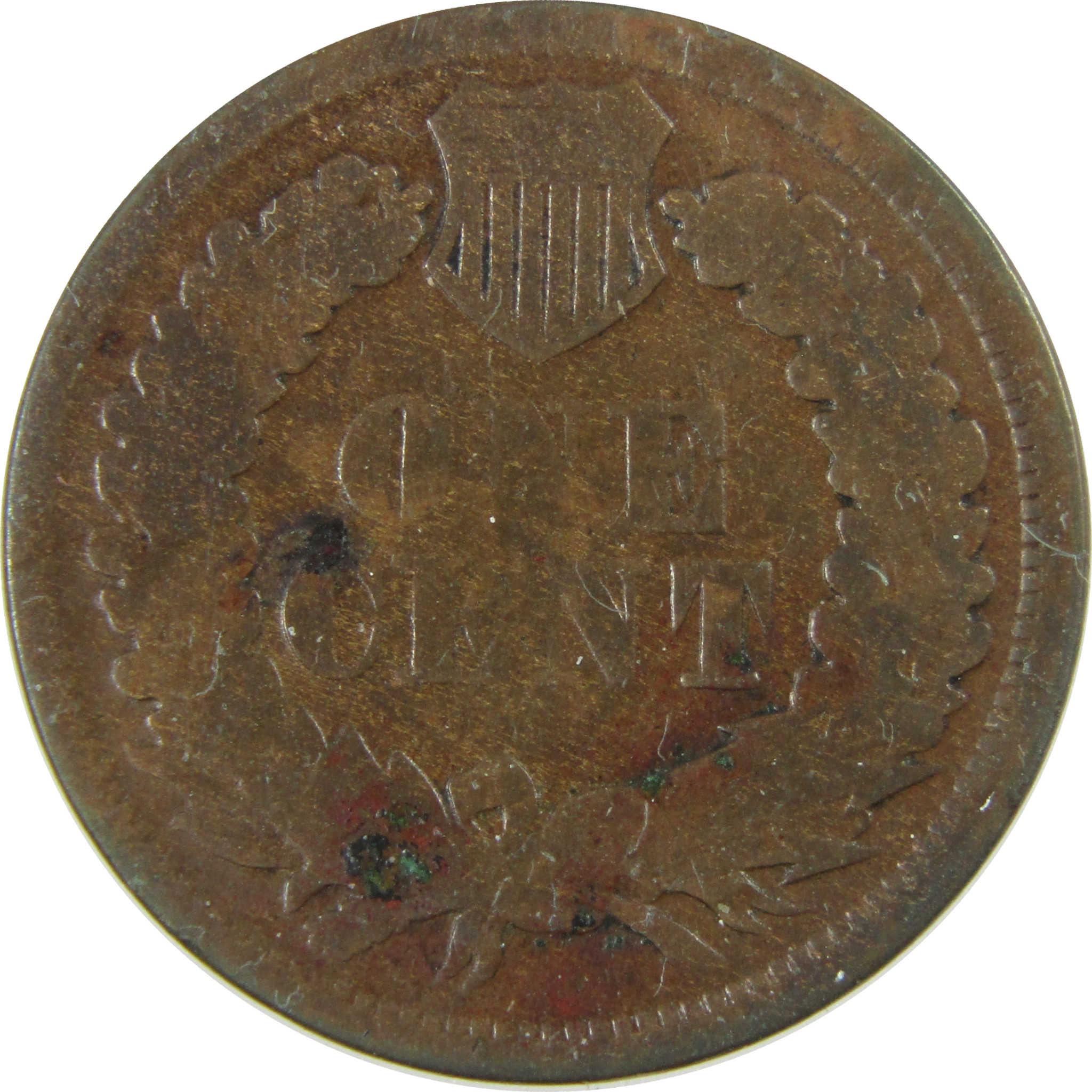 1867 Indian Head Cent AG About Good Penny 1c Coin SKU:I28230