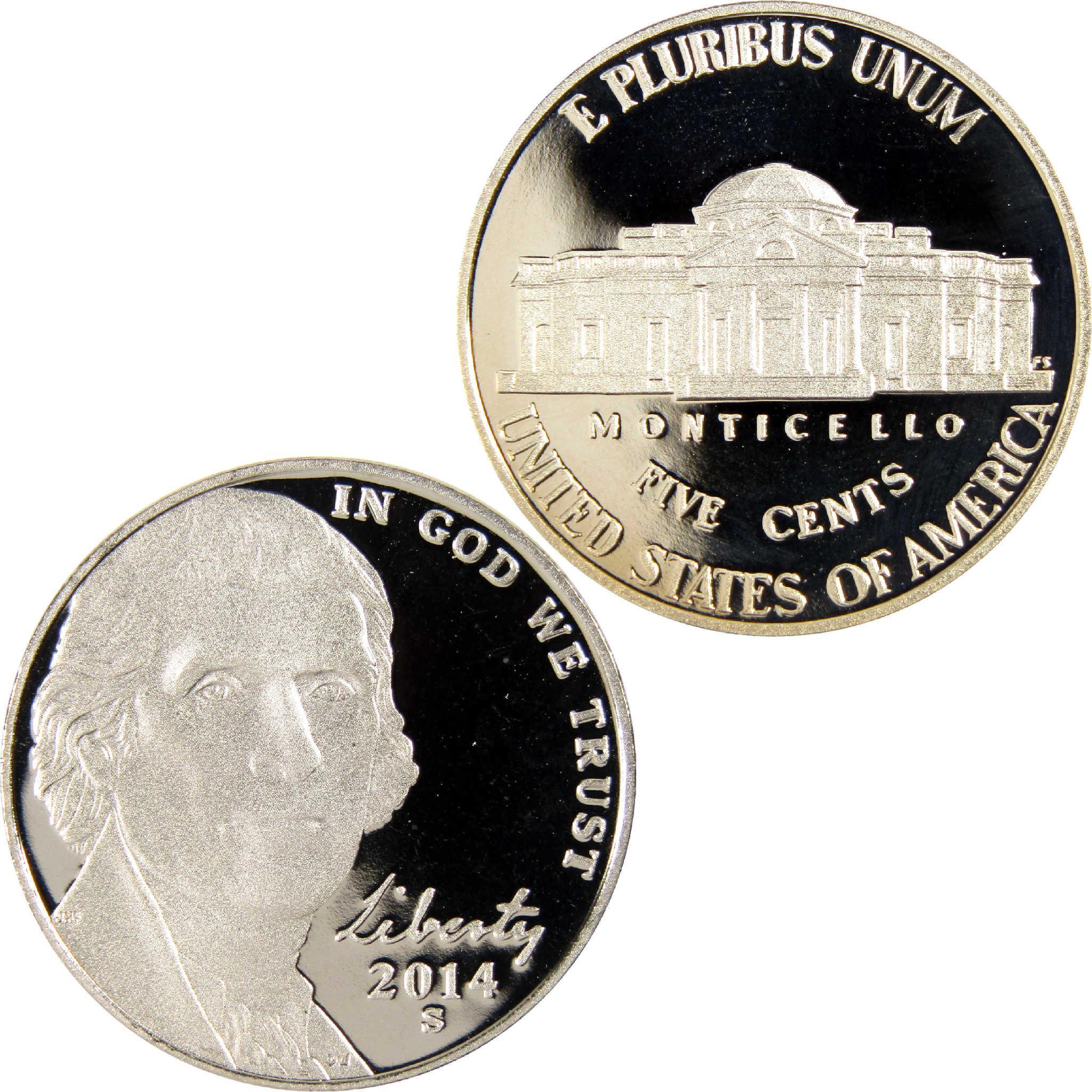 2014 S Jefferson Nickel Choice Proof 5c Coin