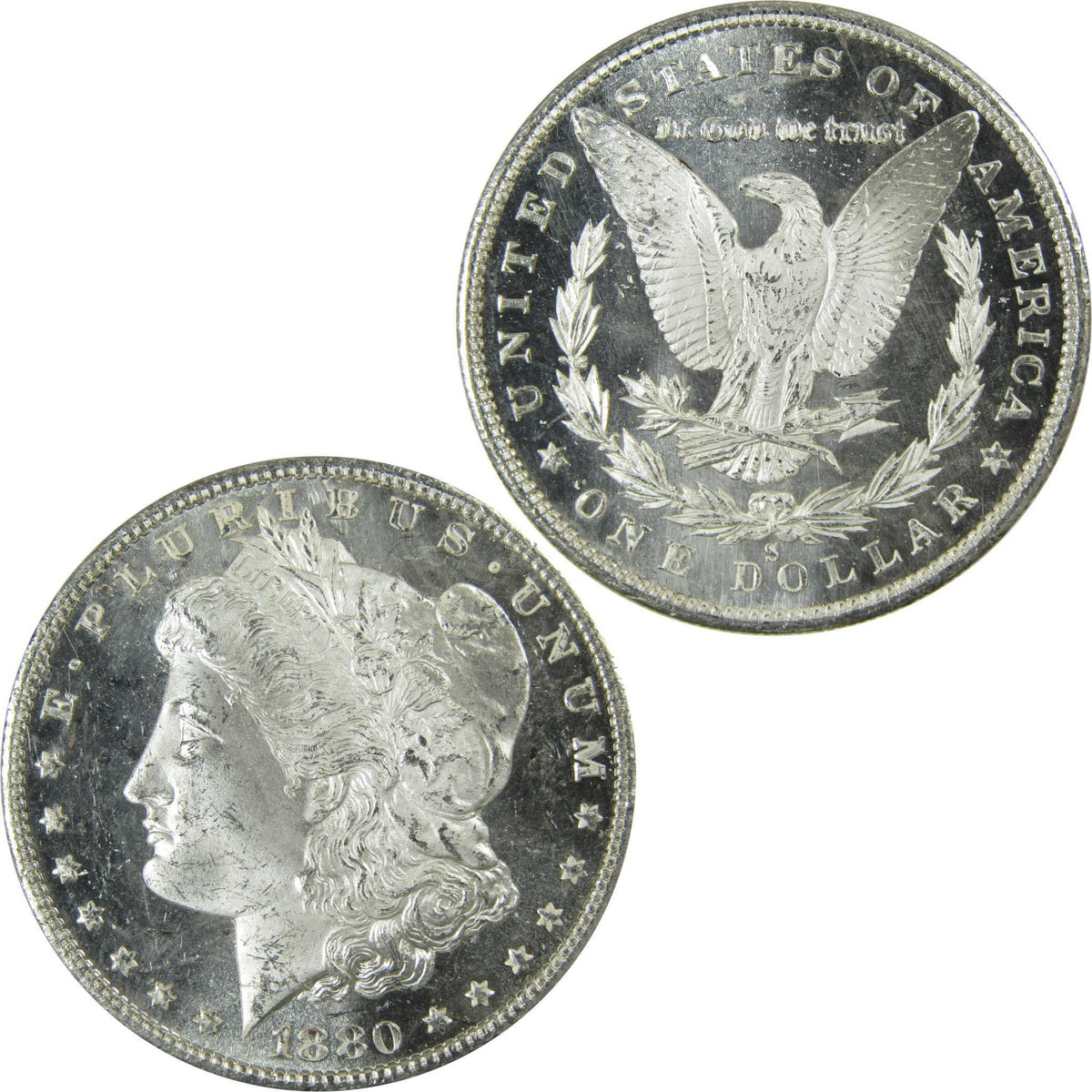 1880 S Morgan Silver $1 BU Choice Uncirculated Mint State SKU:CP639 - Morgan coin - Morgan silver dollar - Morgan silver dollar for sale - Profile Coins & Collectibles