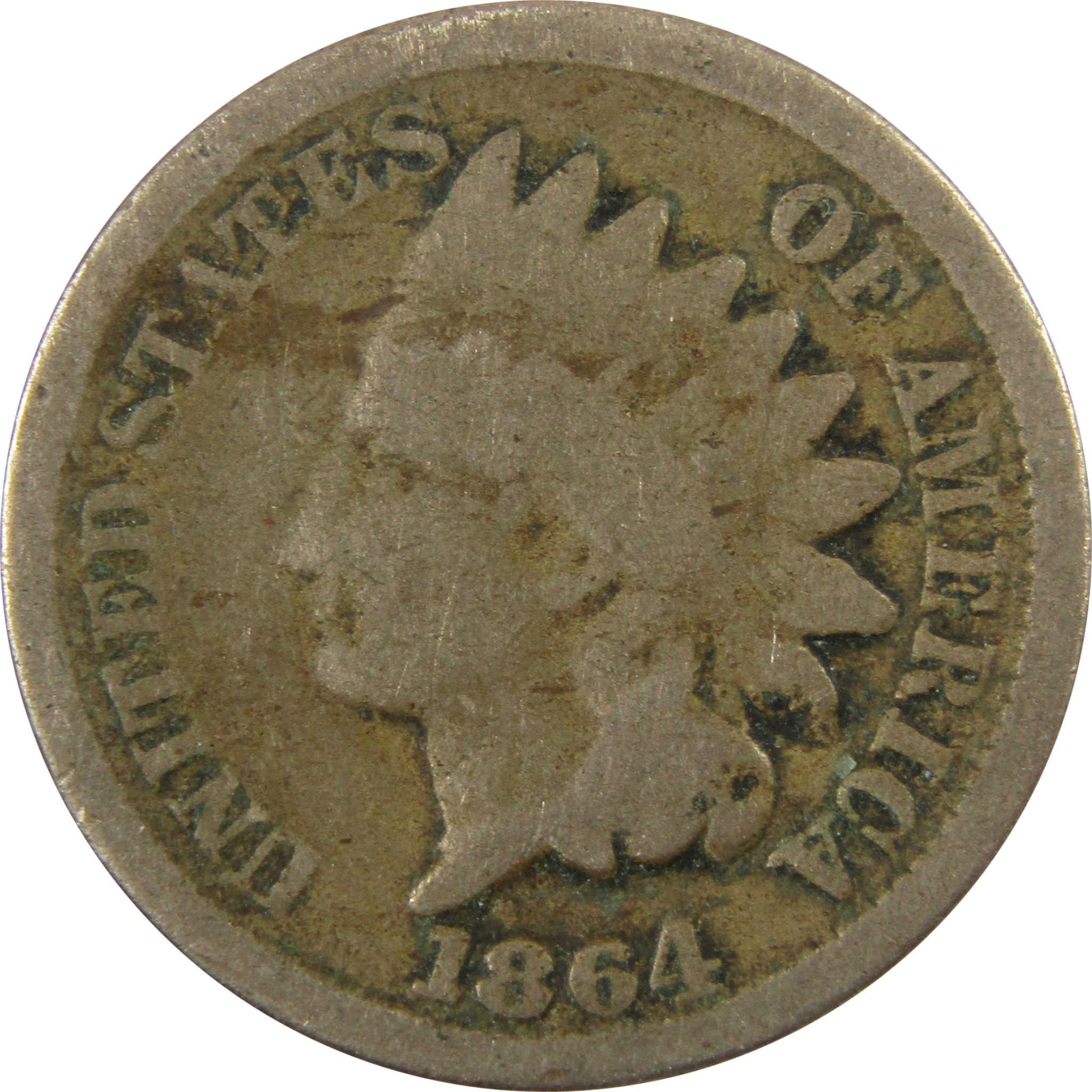 1864 Indian Head Copper-Nickel Cent AG About Good Penny SKU:CP1115