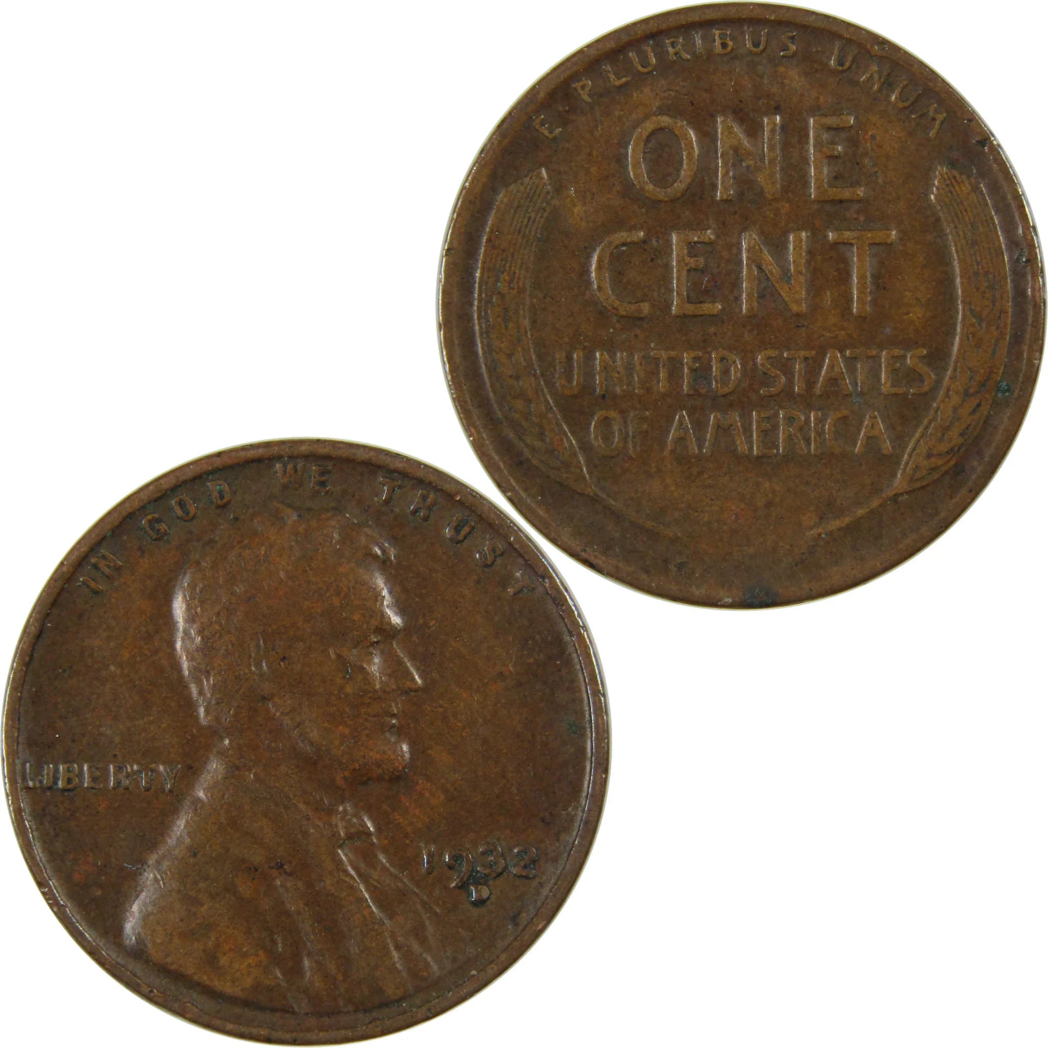 1932 D Lincoln Wheat Cent F Fine Penny 1c Coin Collectible SKU:I27123