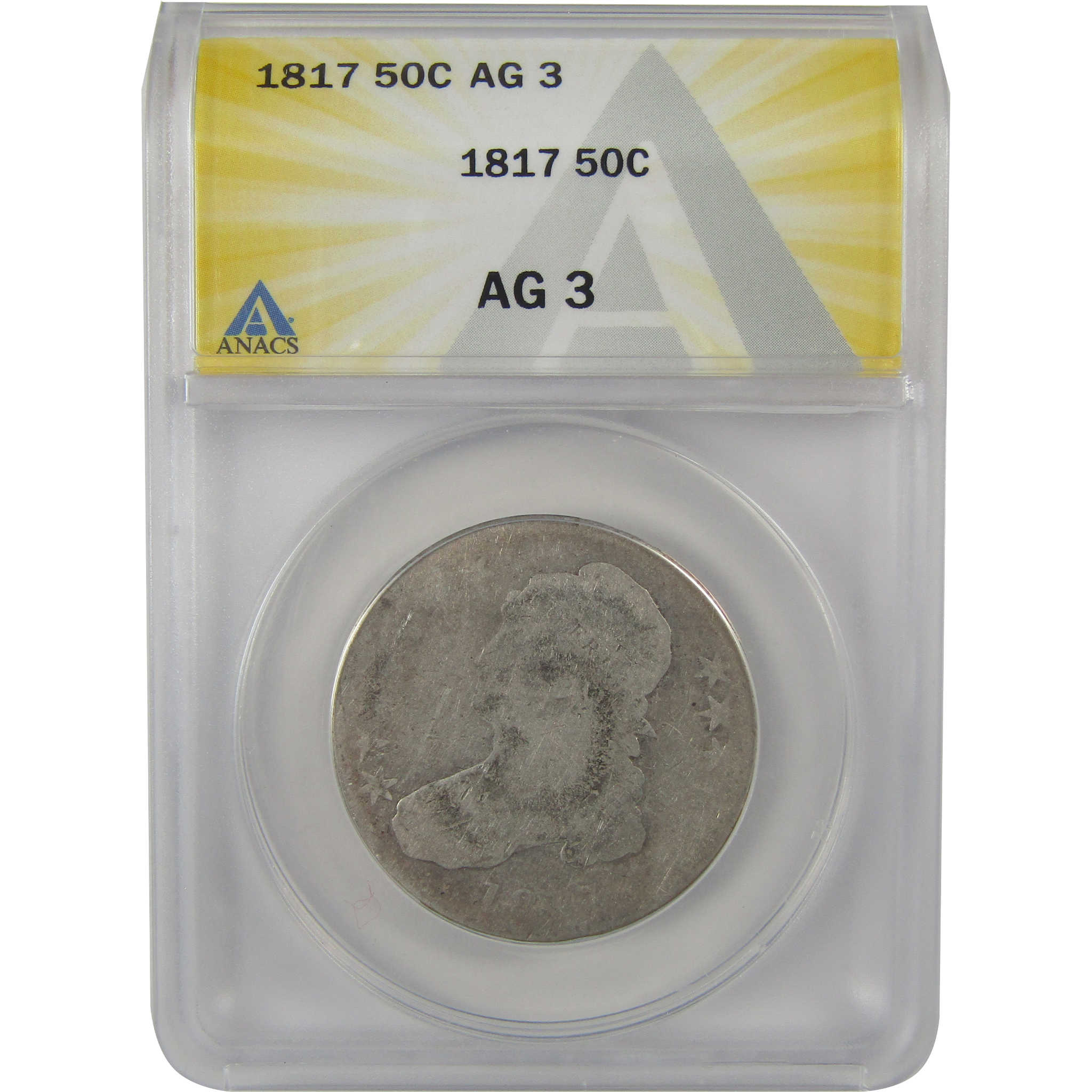 1817 Capped Bust Half Dollar AG 3 ANACS Silver 50c Coin SKU:I22144